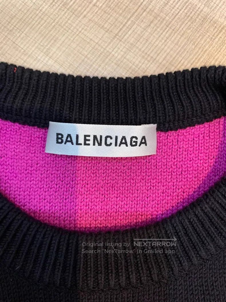 Balenciaga Balenciaga Classic Bulletproof Vest Full Logo Sweater Blac Size S / US 4 / IT 40 - 4 Thumbnail