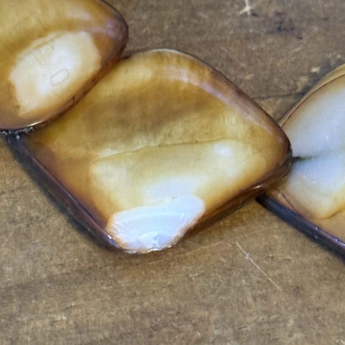 Other Square brown mother of pearl collar necklace Size ONE SIZE - 4 Thumbnail