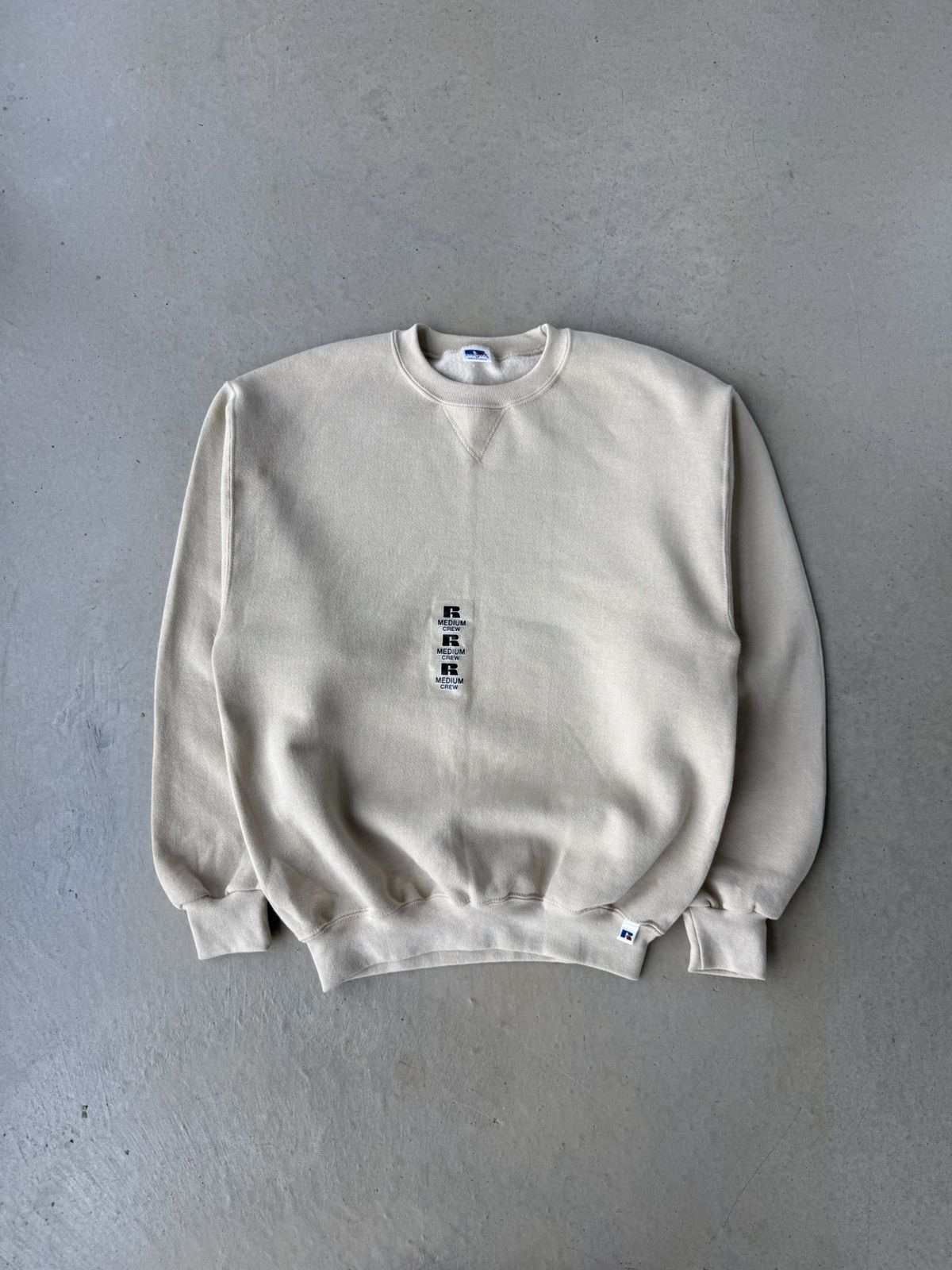 Russell Athletic Vintage 90s Russell Athletic Beige Crewneck Size US M / EU 48-50 / 2 - 1 Thumbnail