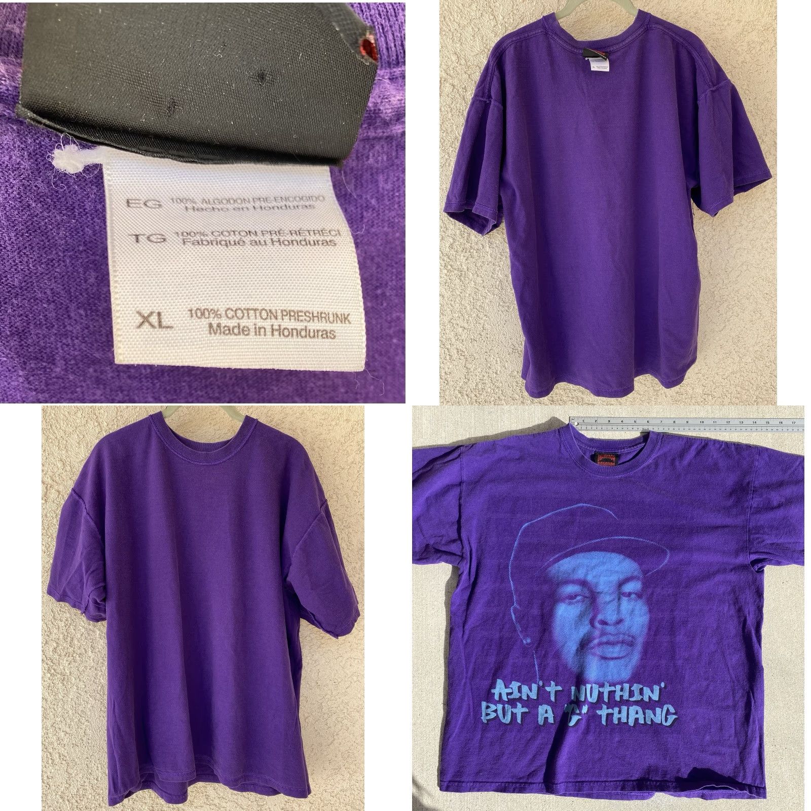 Vintage Death Row Records Ain’t Nuthin But A G Thang T Shirt Rap Tee XL Purple Hip Hop 2005 Vintage Mens Nike? Size US XL / EU 56 / 4 - 10 Thumbnail