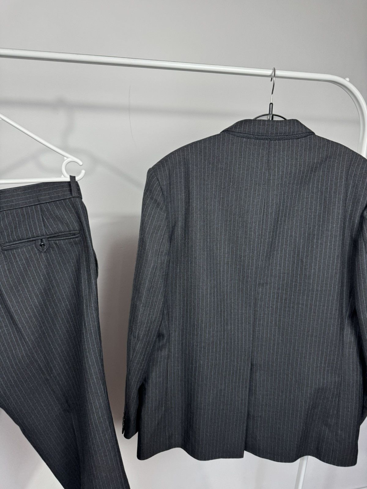 Other Vintage Dunn & Co Wool Pinstripe Blazer Pants Suit Britain Size 42R - 14 Thumbnail