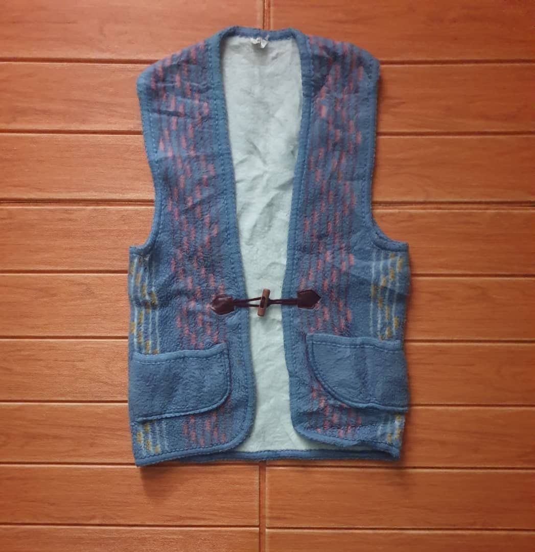 Japanese Brand Abstract winter wool Vest Jacket Size US M / EU 48-50 / 2 - 1 Thumbnail