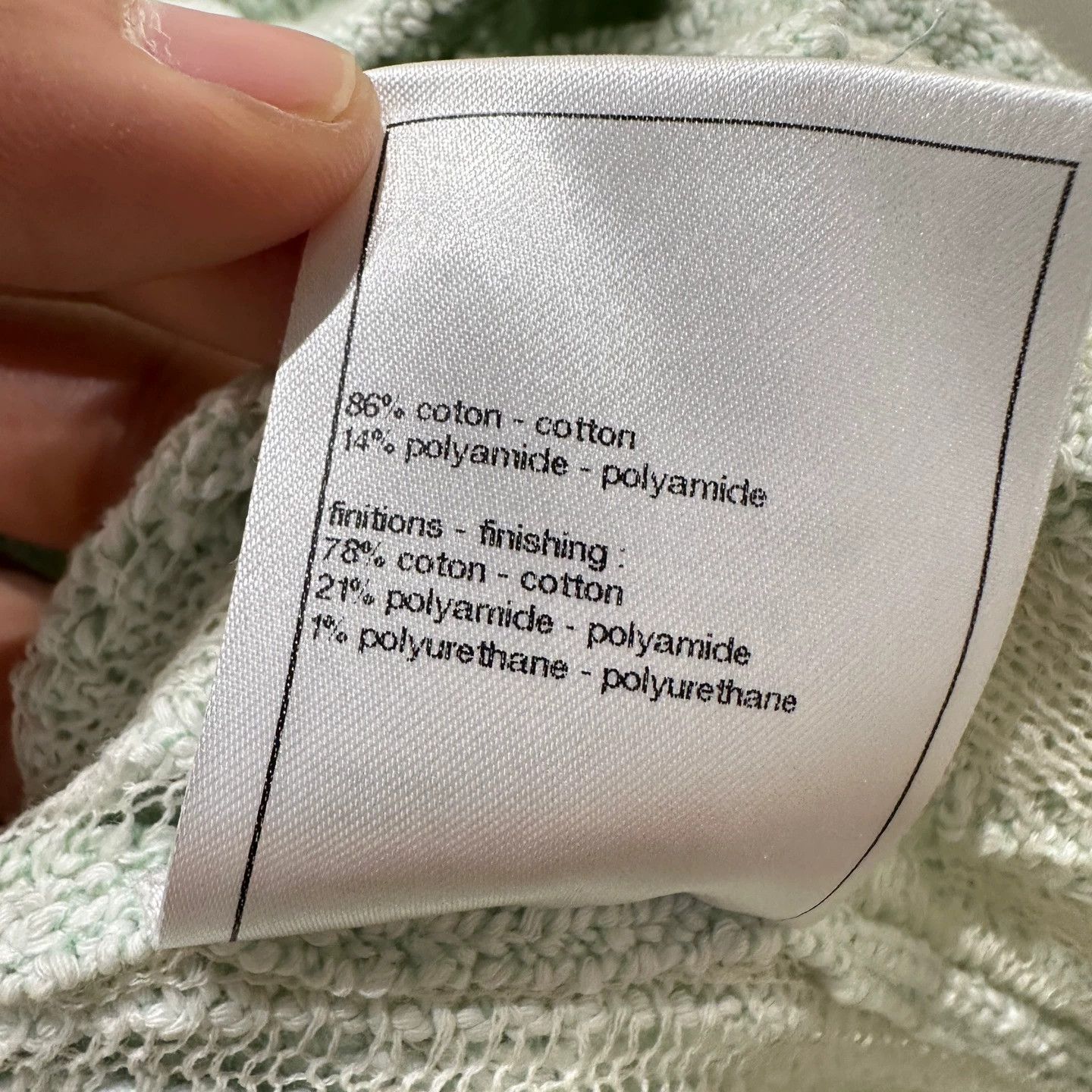 Chanel Chanel apr113 Mint Green Quilted CrysBtn Knit Cardi Size XS / US 0-2 / IT 36-38 - 7 Thumbnail