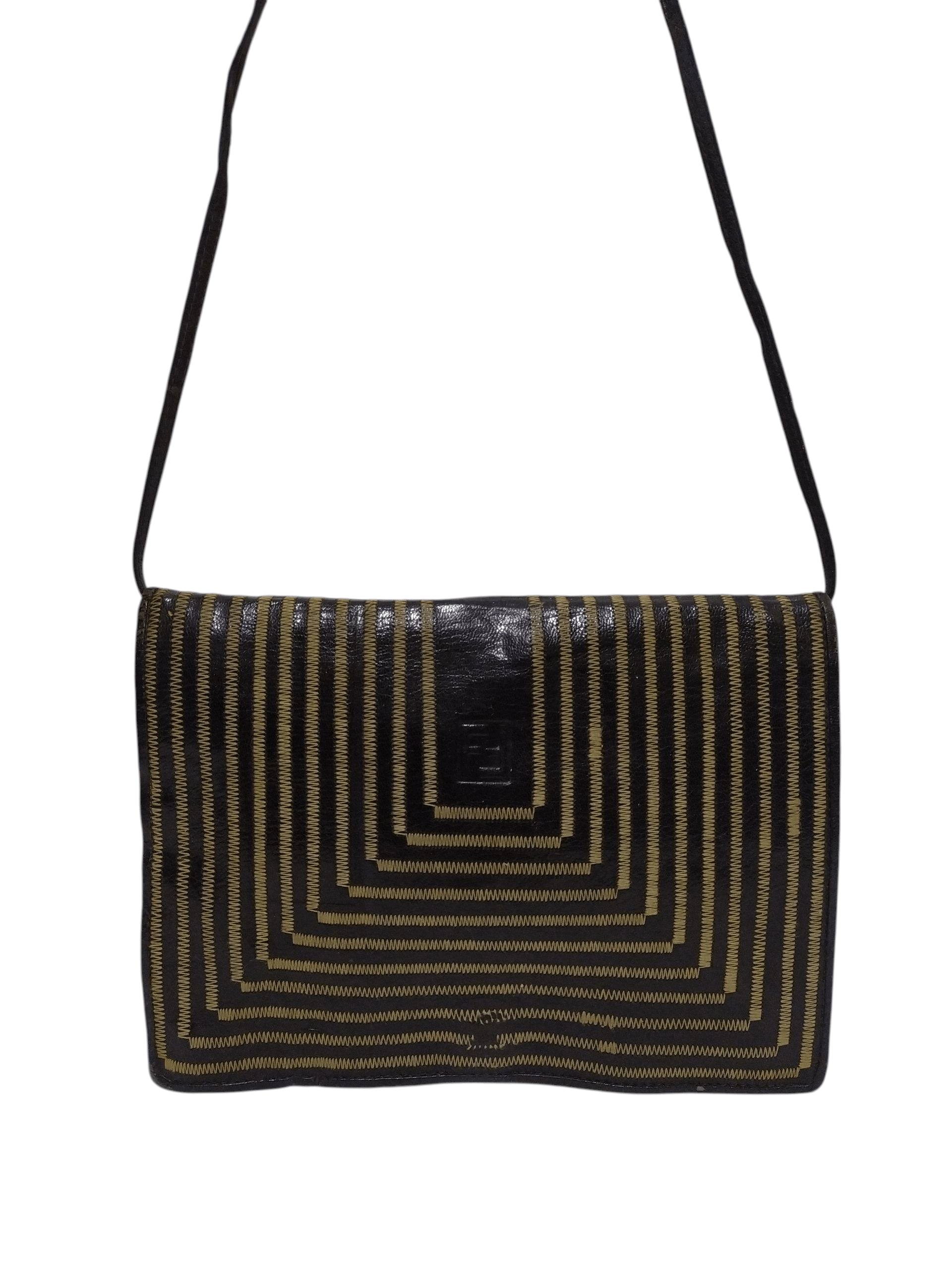 Fendi Vintage 80s FENDI Logo Envelope Patent Leather Crossbody Size ONE SIZE - 2 Thumbnail