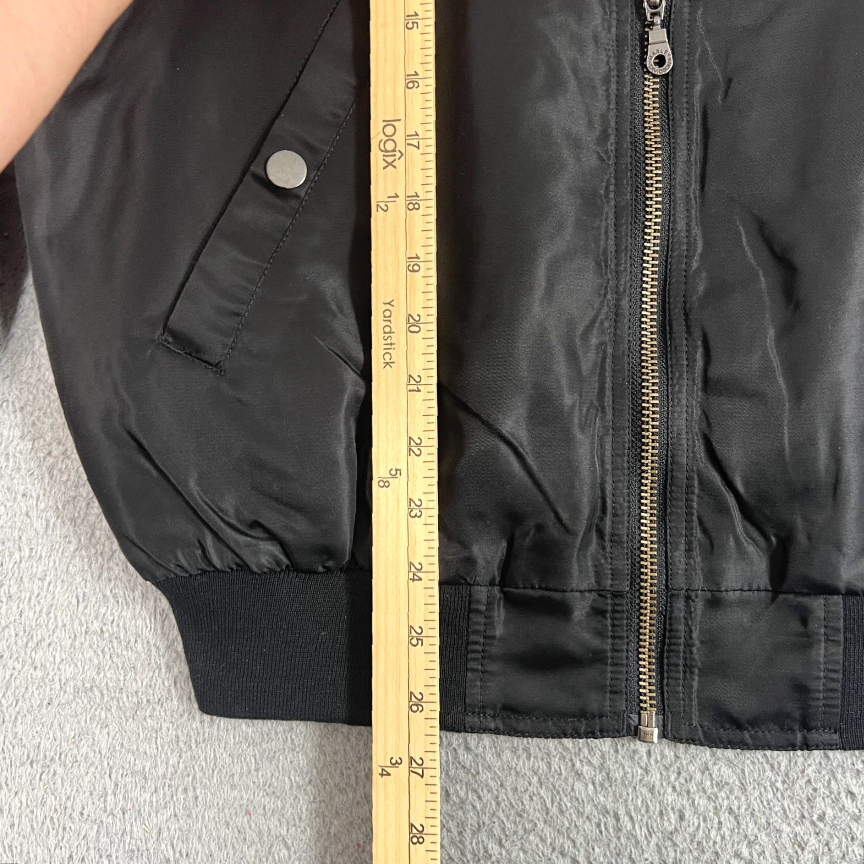 Harley Davidson VTG Harley-Davidson Jacket Windbreaker Medium M Black Nylon Lined Zip Snap Logo Embroidered Biker Fashion Size US M / EU 48-50 / 2 - 6 Thumbnail