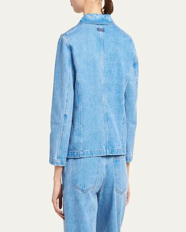 Marni o1w1db11125 Baby Simple Denim Jacket in Blue Size S / US 4 / IT 40 - 3 Thumbnail