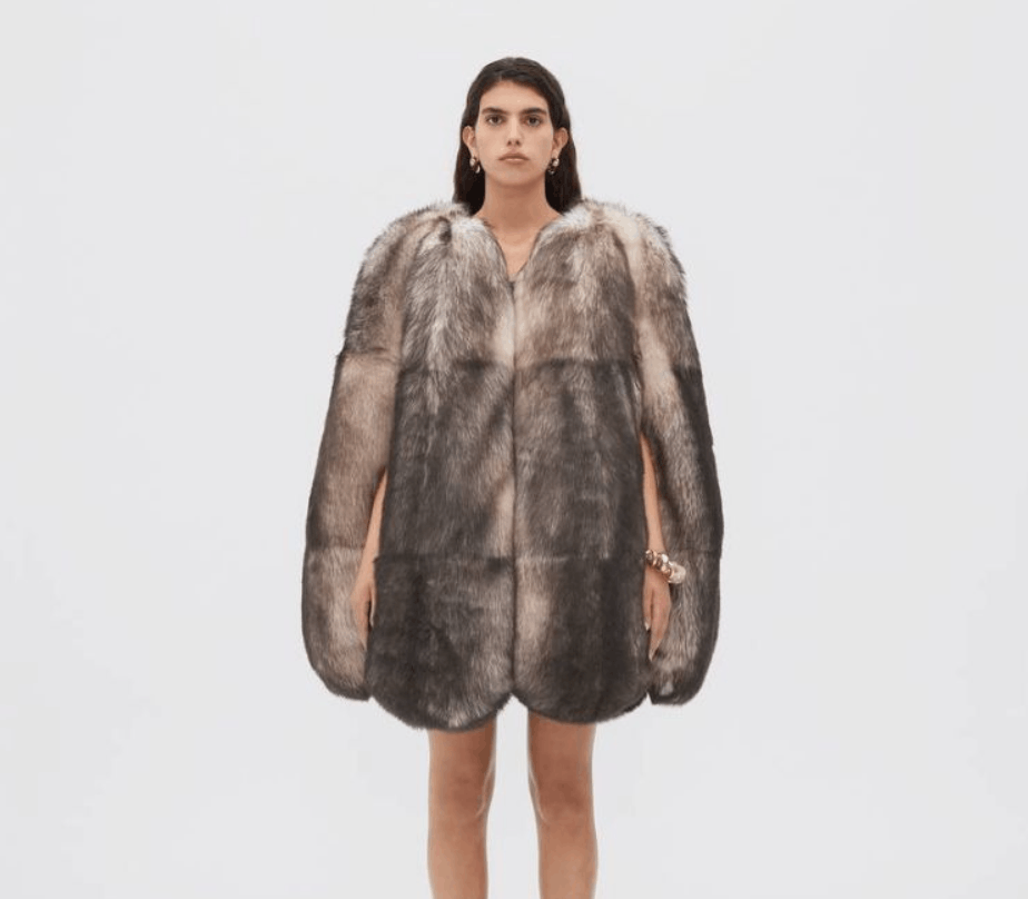Bottega Veneta o1w1db10126 Shearling Padded Cape in Multicolor Size M / US 6-8 / IT 42-44 - 1 Preview