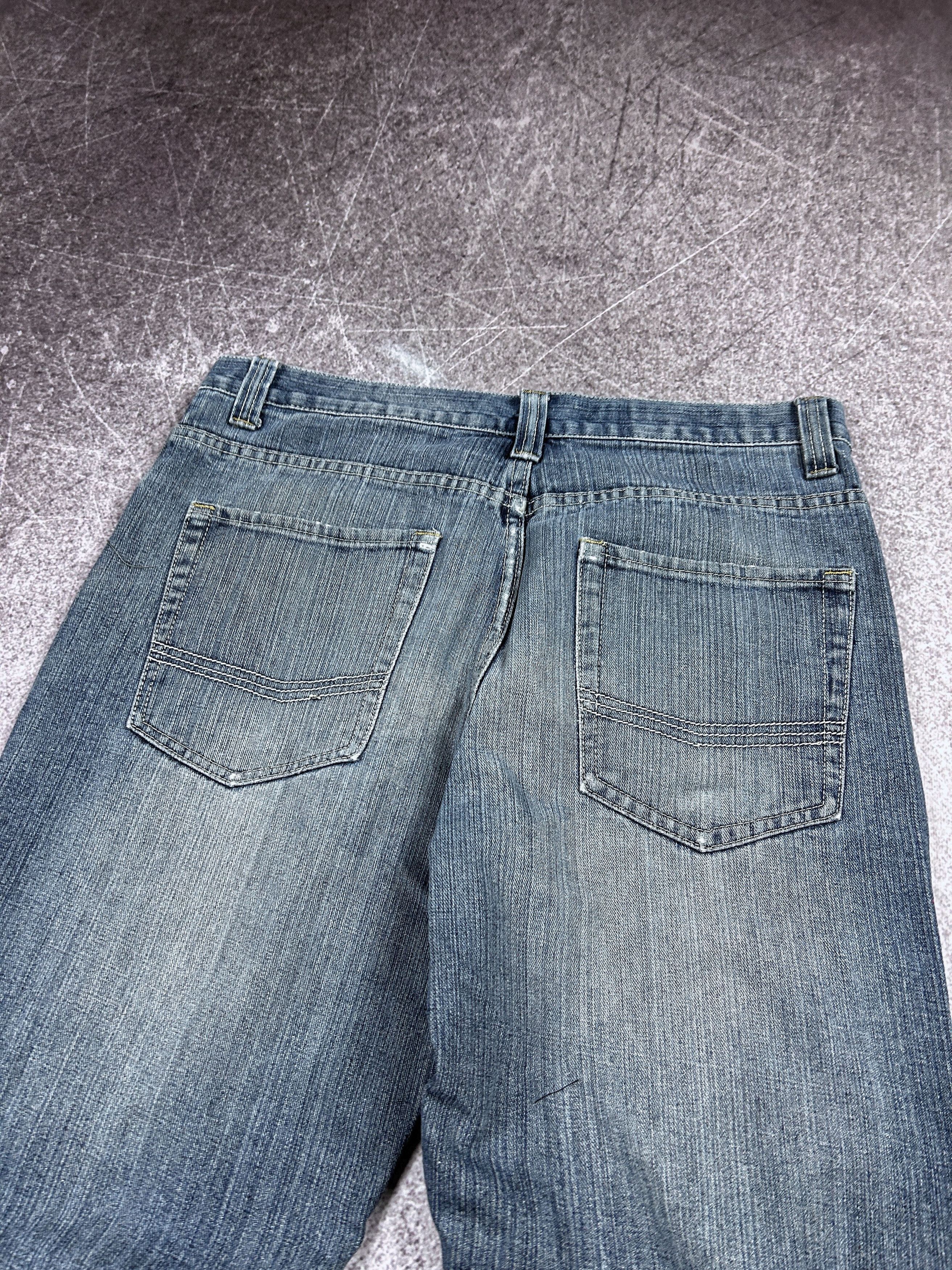 Designer VTG Baggy Rap SK8 JNCO Balenci Style Washed Jeans Y2K Size US 32 / EU 48 - 6 Thumbnail