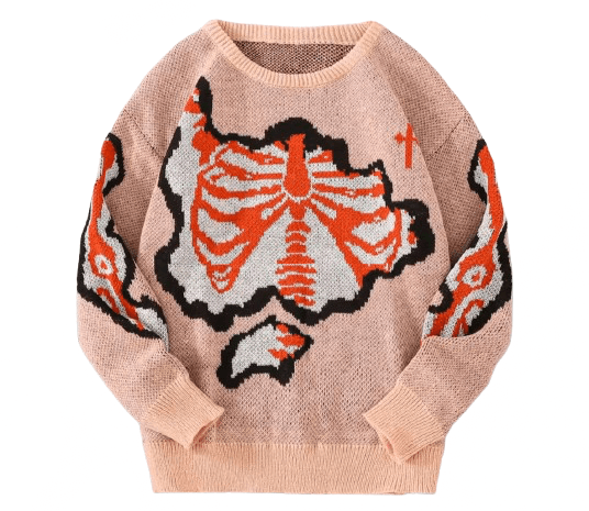 Other Vintage Cross Skeleton Sweater Jacquard Knitted Sweatshirt Size US S / EU 44-46 / 1 - 1 Thumbnail