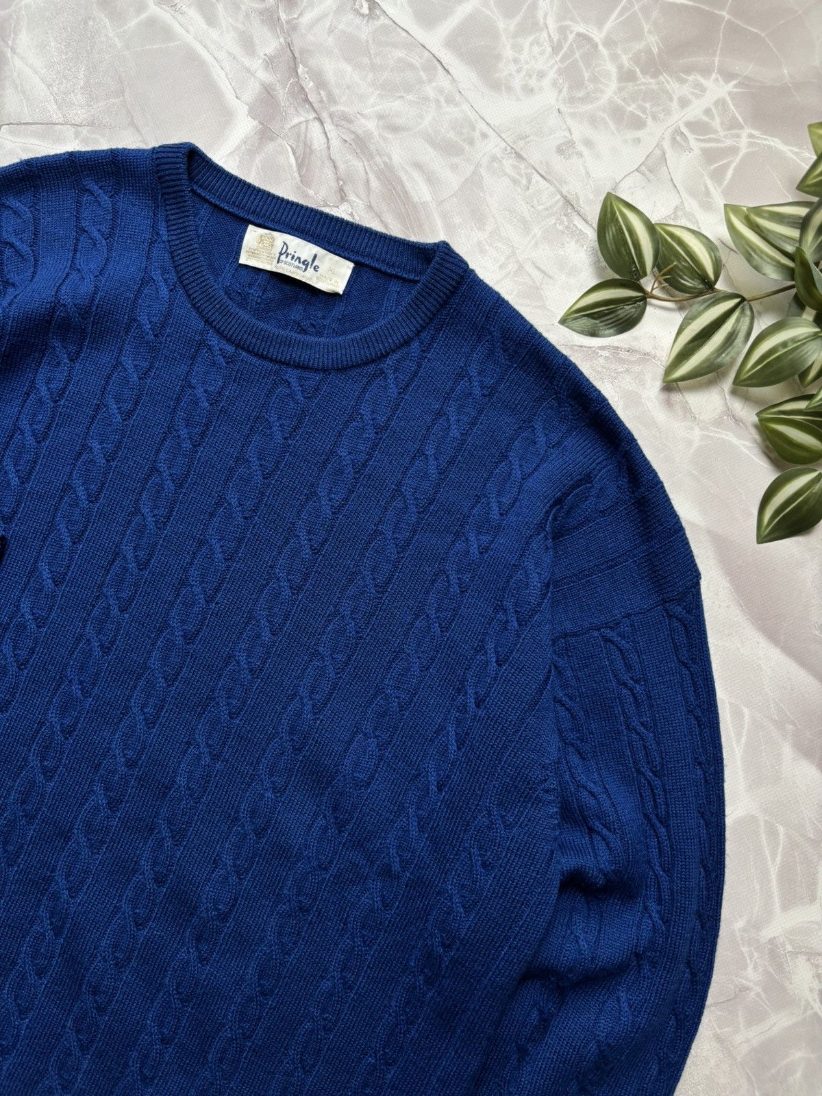 Pringle Of Scotland PRINGLE OF SCOTLAND Cable Knit Sweater 100% Wool Men's XL Size US XL / EU 56 / 4 - 2 Thumbnail