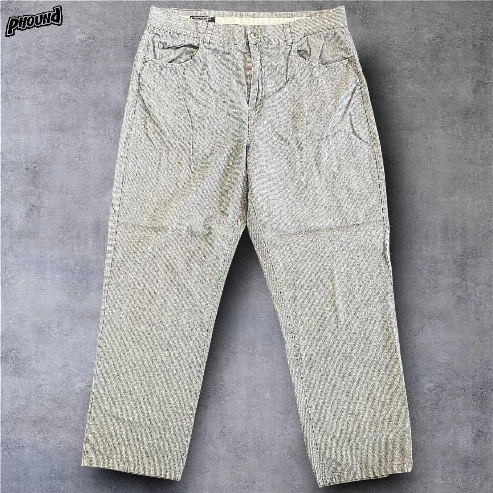 Vintage Williams & Kent Pants Mens 36 Checkered Straight Leg Chinos Size US 36 / EU 52 - 1 Thumbnail