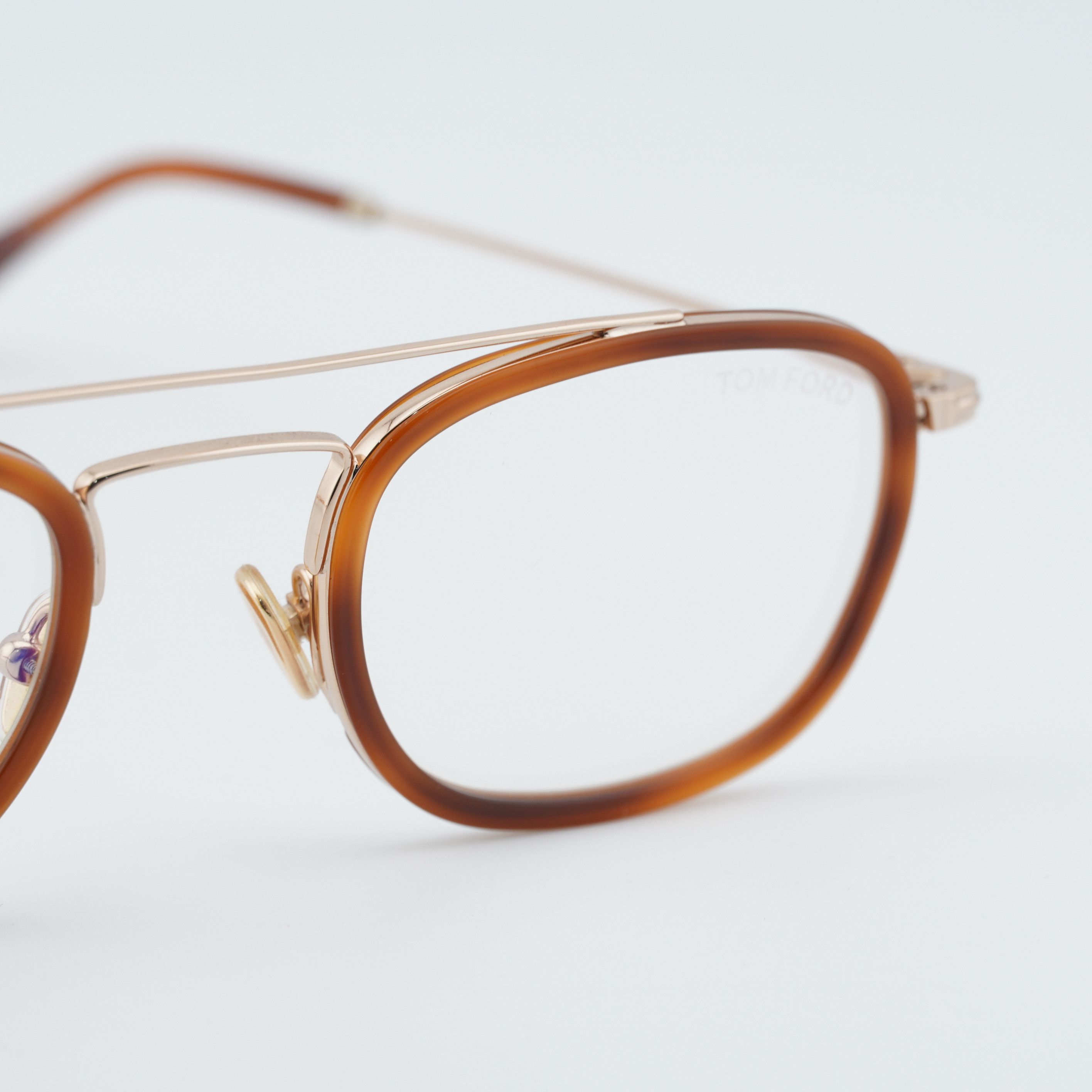 Tom Ford Tom Ford FT5677-B 053 Eyeglasses Havana/Gold 50mm Square Size ONE SIZE - 2 Thumbnail