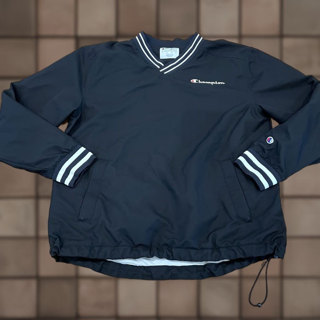Champion Champion Jacket Mens Medium Black Scout Stadium Wind Water Resistant Baseball Size US M / EU 48-50 / 2 - 1 Thumbnail