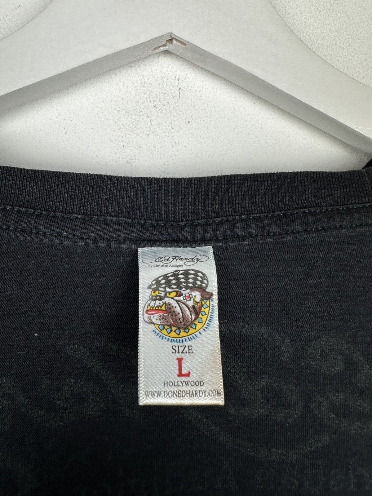 Ed Hardy Y2K Ed Hardy Big Logo Snake Skull Rhinestones T Shirt Tee Size US L / EU 52-54 / 3 - 6 Thumbnail
