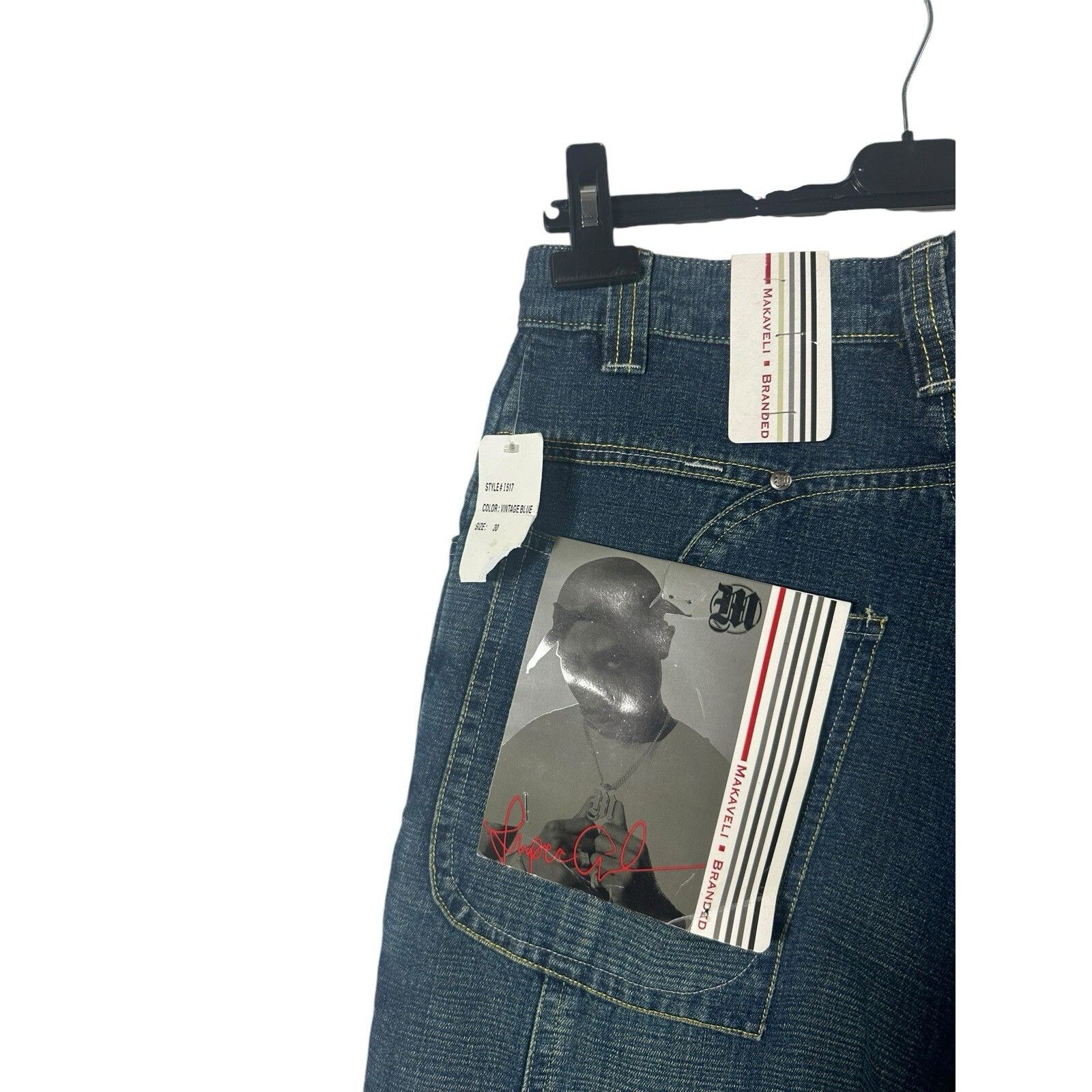 Other Vintage Makaveli Branded Hip Hop Jeans Embroidered 2Pac Tupa Size US 30 / EU 46 - 5 Thumbnail