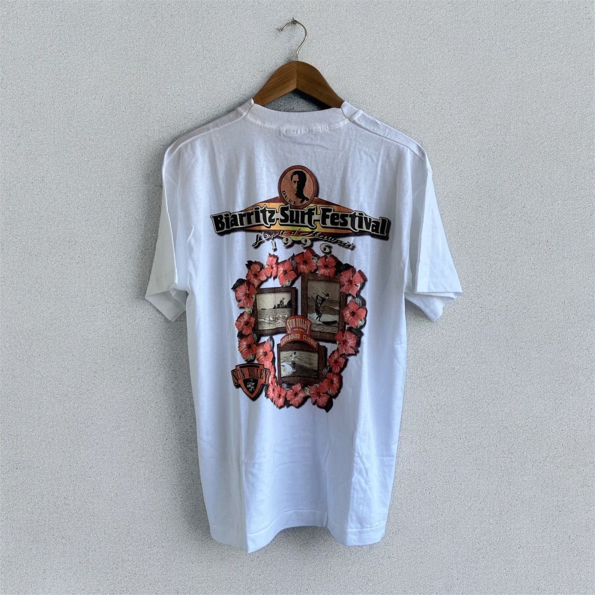 Vintage 90s Biarritz Surf Festival Tee Shirt L’esprit D’Hawaii Size US XL / EU 56 / 4 - 7 Thumbnail