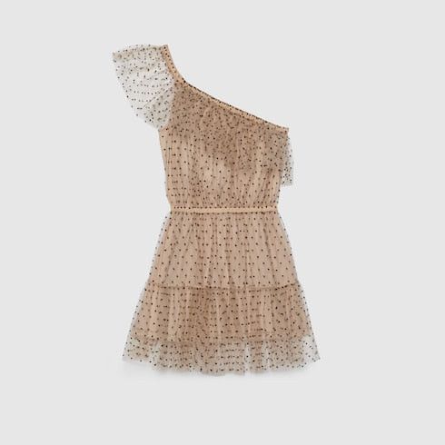 Gucci Gucci Polka Dot Sleeveless Tulle Dress SIZE 38 Size ONE SIZE - 1 Thumbnail