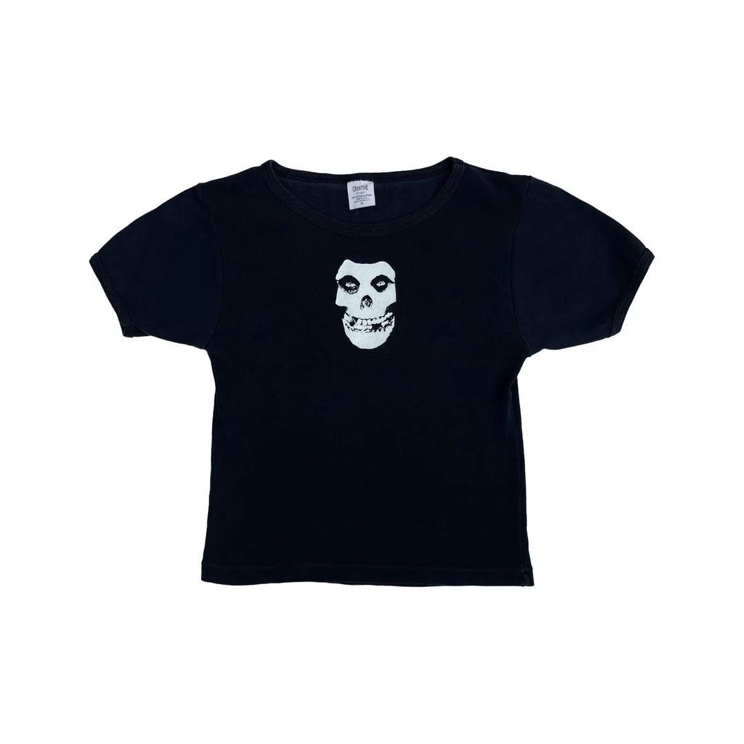 The Misfits 1990 90s Vintage Logo USA Made Girl Top T-Shirt