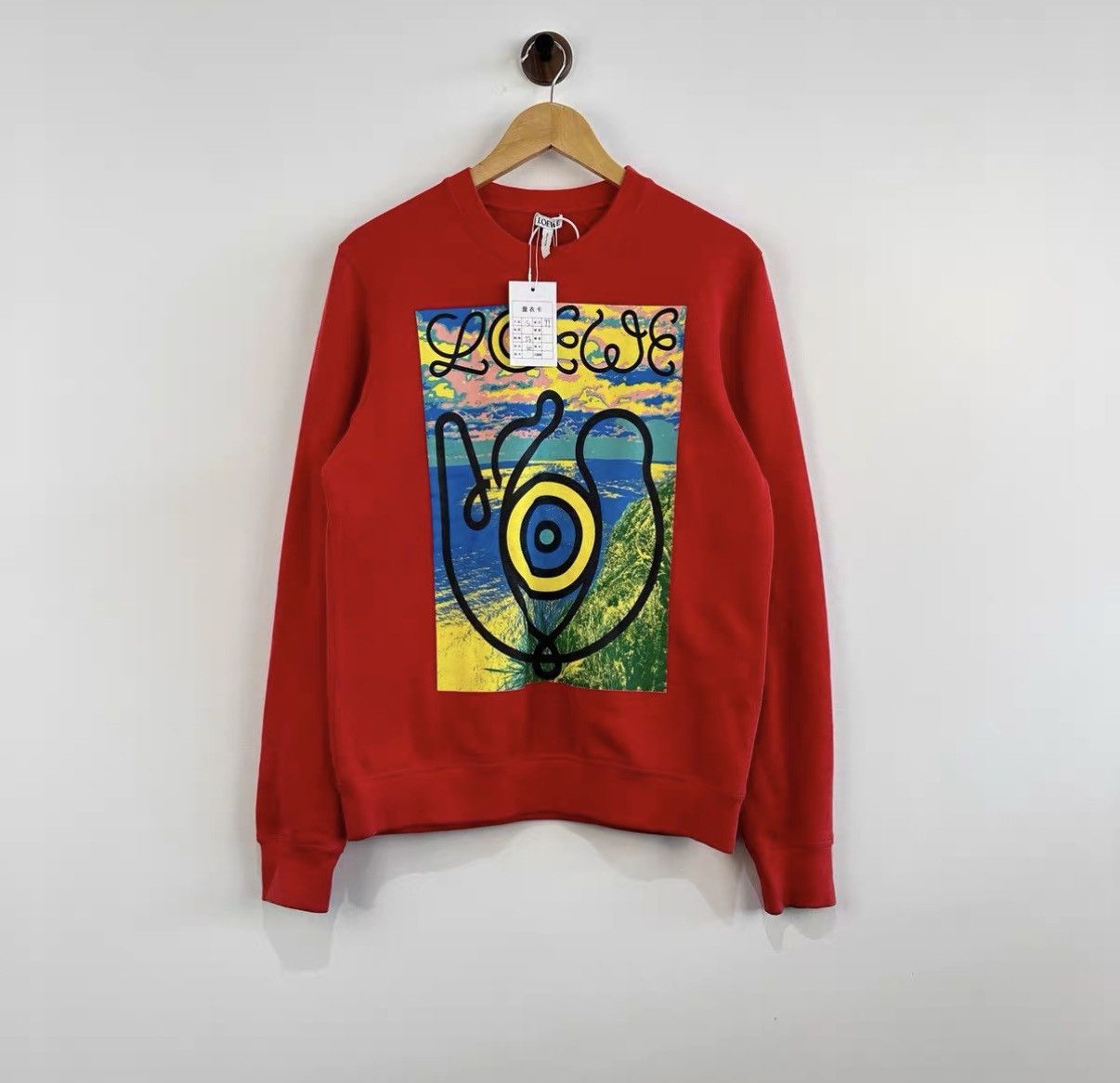 Loewe LOEWE Oil Painting Eyes Crew Neck Sweatshirt J42 Size US S / EU 44-46 / 1 - 1 Thumbnail