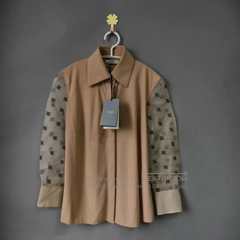 Fendi Fendi Color Block Printed Double F Logo Shirt Size XXS / US 00 / IT 34 - 1 Thumbnail