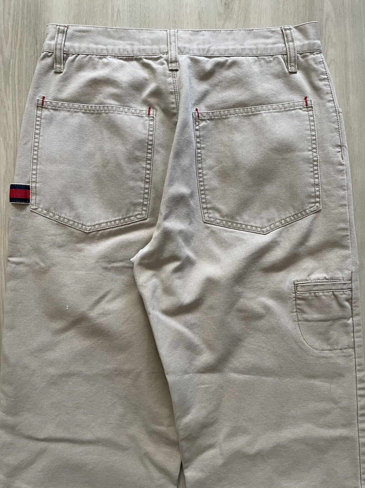 Tommy Hilfiger Vintage Tommy Hilfiger Carpenter Khaki Baggy Wide Leg Sz 30 Size US 30 / EU 46 - 1 Thumbnail