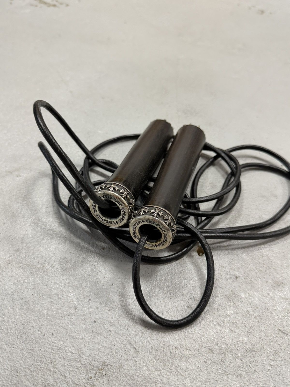 Chrome Hearts Chrome Hearts Mahogany Ebony Wood Handle Skipping Jump Rope Size ONE SIZE - 7 Thumbnail