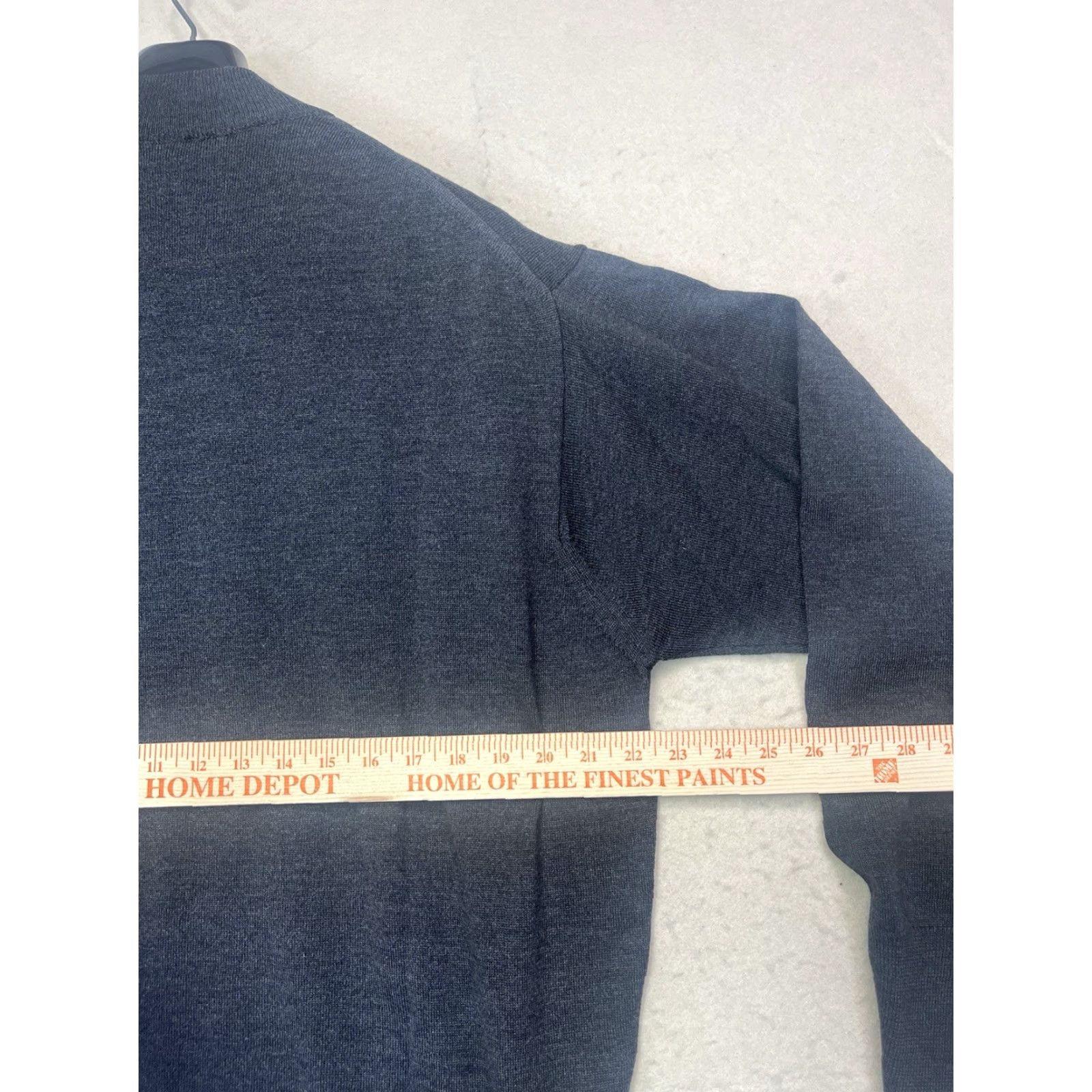 Evergreen VINTAGE e-LUXE Sweater Mens Size L Gray 100% Wool Mock Neck Pullover Dark Gray Classic Solid Stateful? Size US L / EU 52-54 / 3 - 3 Thumbnail