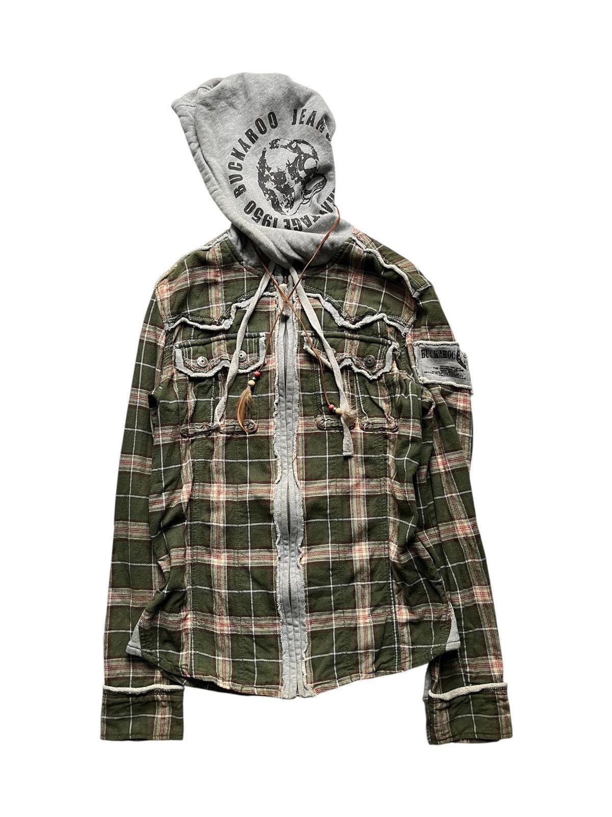 BUCKAROO Buckaroo crazy distressed flanel hoodie Size US L / EU 52-54 / 3 - 1 Thumbnail
