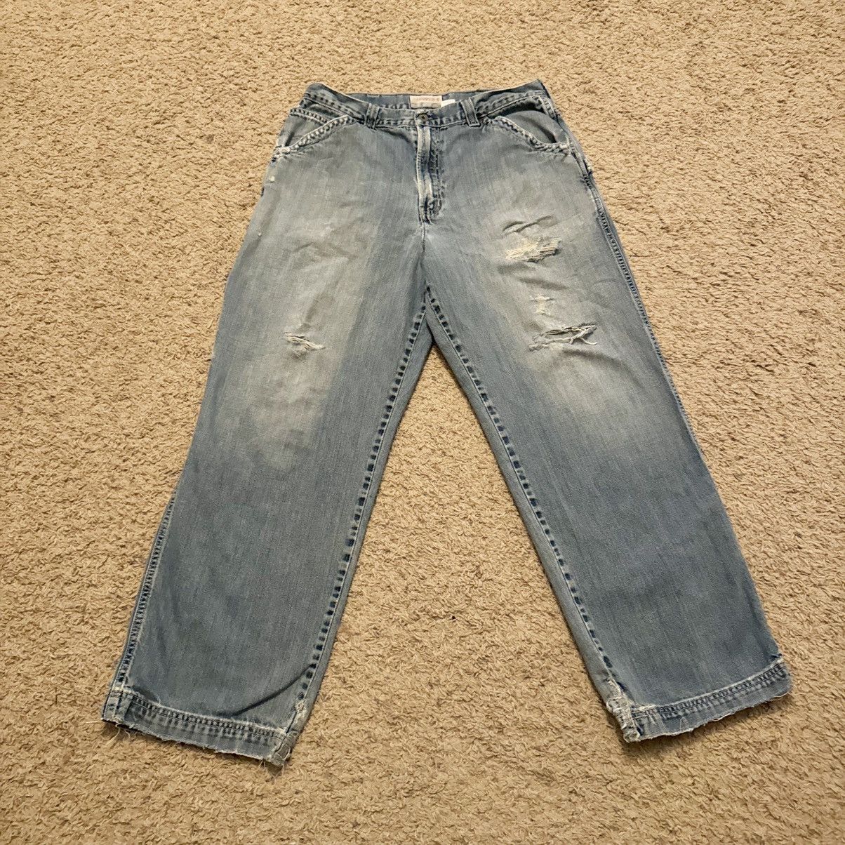 Vintage VINTAGE THRASHED AND DISTRESSED OLD NAVY CARPENTER JEANS! Size US 34 / EU 50 - 1 Thumbnail