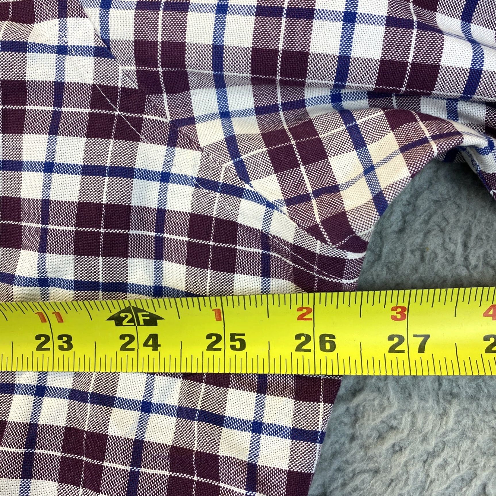 Brooks Brothers VINTAGE Brooks Brothers Dress Shirt Red Purple Plaid 2XL/Regular Men Button-Down Collar 74-9 Regent Fit Size 48R - 7 Thumbnail