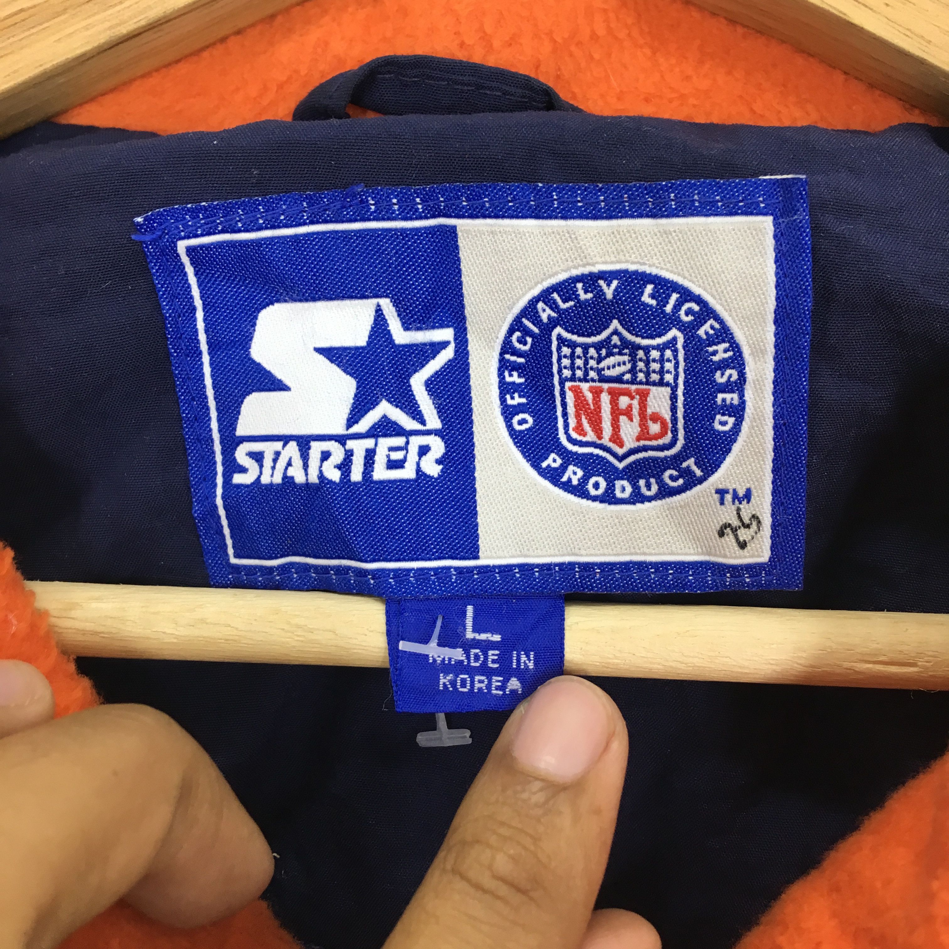 NFL Vintage 90's Denver Broncos Starter NFL Team Varsity Jacket Size US L / EU 52-54 / 3 - 10 Thumbnail