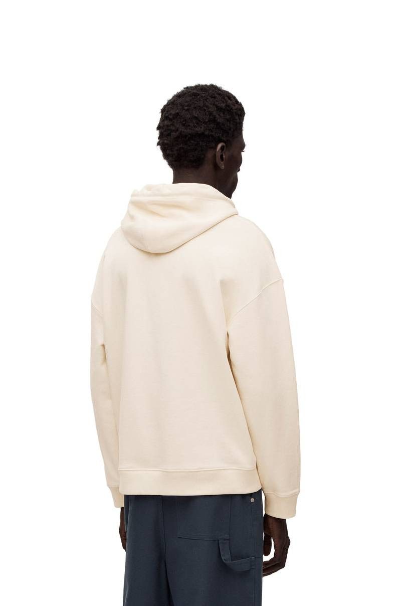 Loewe o1in1g0526 Relaxed Fit Hoodie in Cream Size US S / EU 44-46 / 1 - 4 Thumbnail