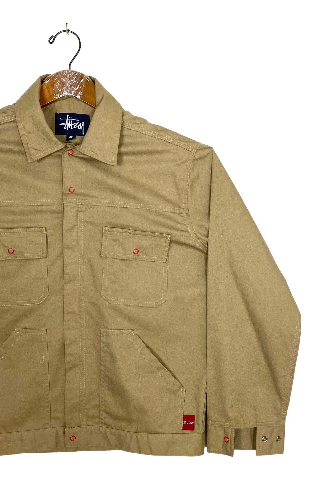 Stussy Rare‼️ Vintage Stussy Khaki Snap Button Shirt Made in Usa Size US S / EU 44-46 / 1 - 3 Thumbnail
