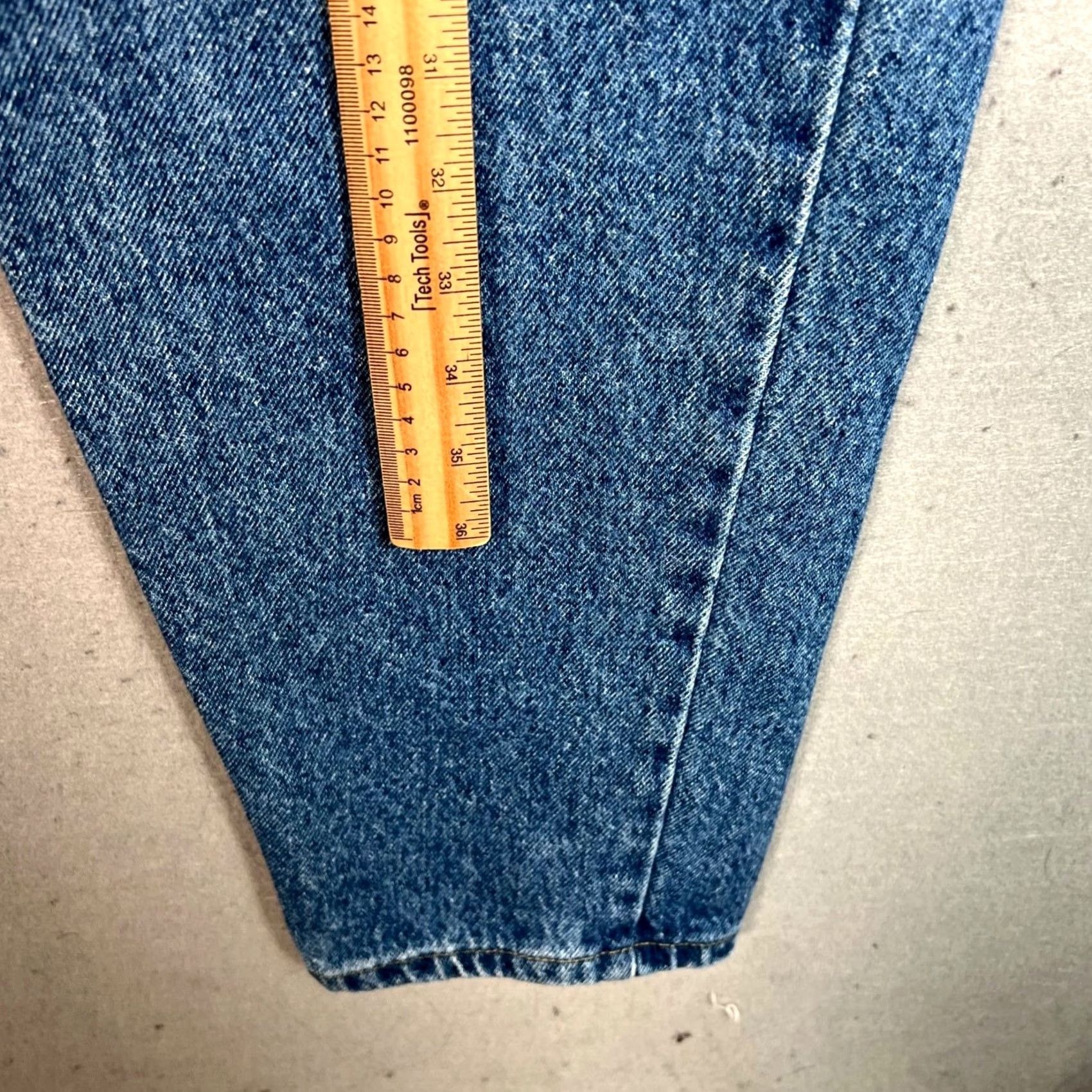 Lee VINTAGE Lee Womens 18 Long High-Waisted Tapered Jeans Blue Denim USA Jeans Womens Size 40" / US 18 - 7 Thumbnail