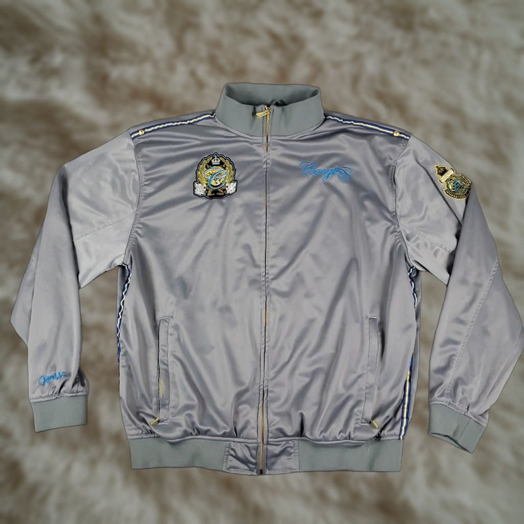 トップス COOGI MERCERISED COTTON ZIP-UP BLOUSON Men's Embroidered COOGI Australia Zip up Hoodie Jacket Size Large