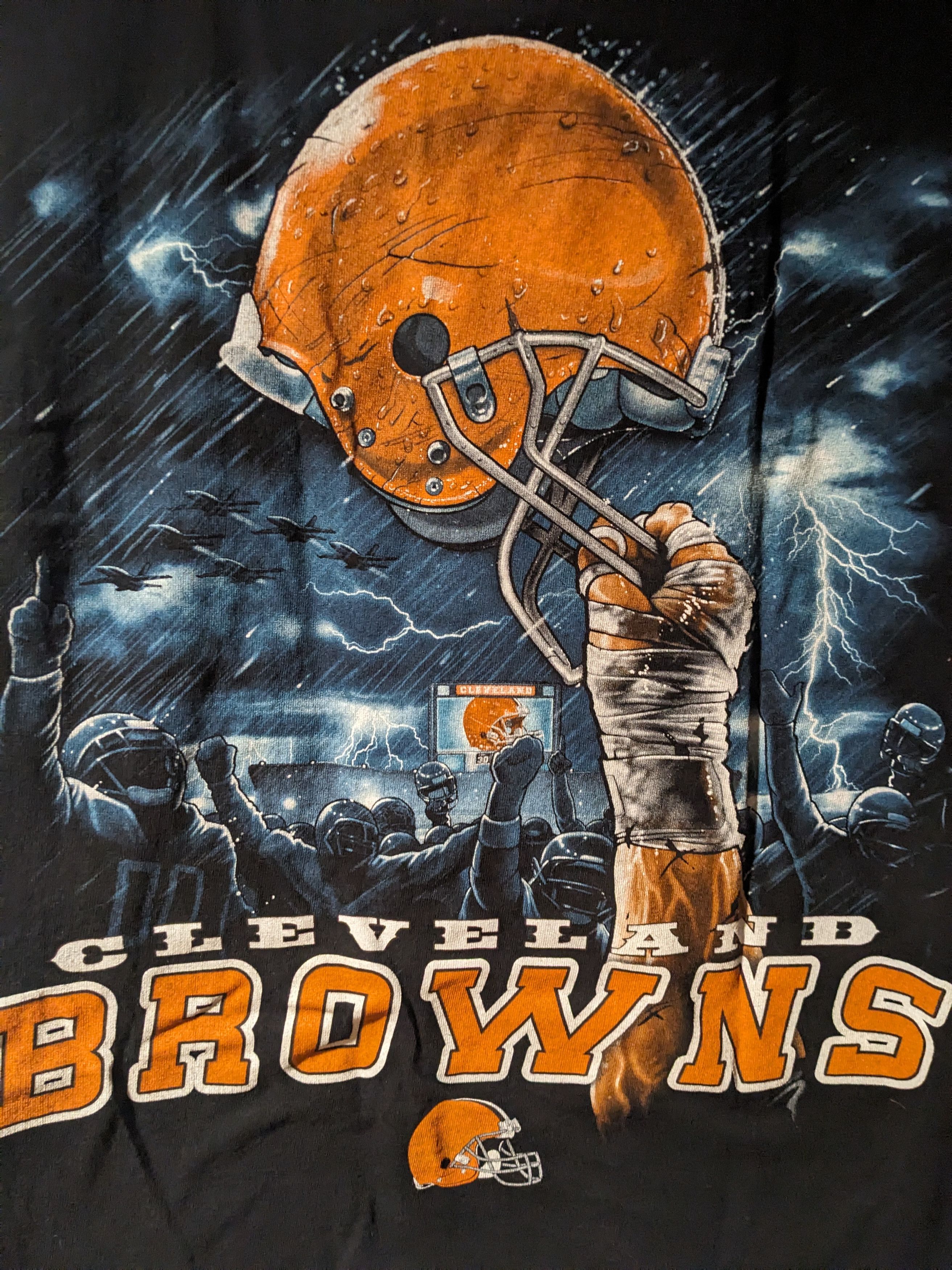 NFL Vintage Y2K Cleveland Browns NFL Football Lighting T-Shirt Size US L / EU 52-54 / 3 - 2 Thumbnail