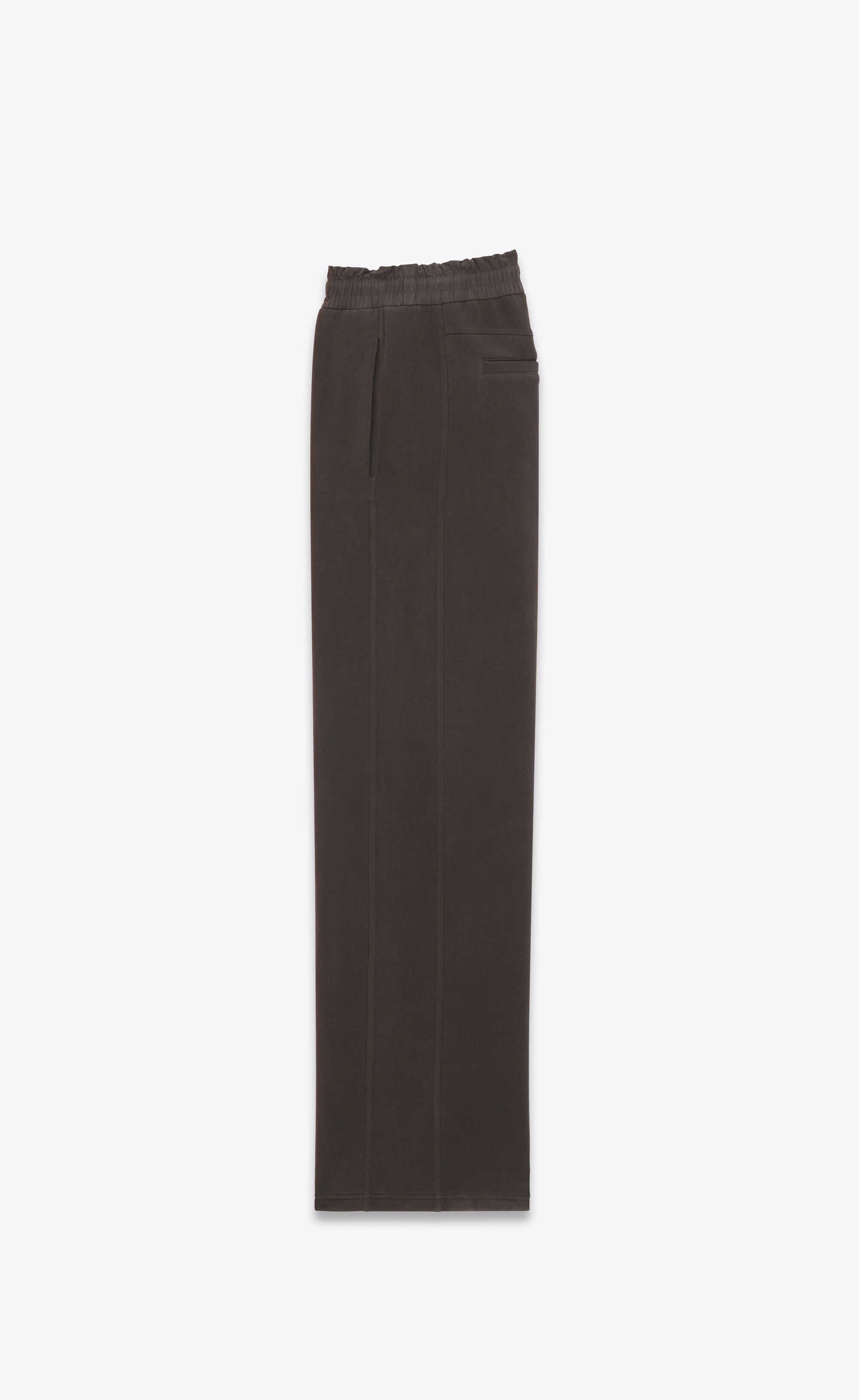Saint Laurent Paris o1bcso1str1124 Wide Leg Sweatpants In Fleece in Brown Size US 36 / EU 52 - 2 Thumbnail