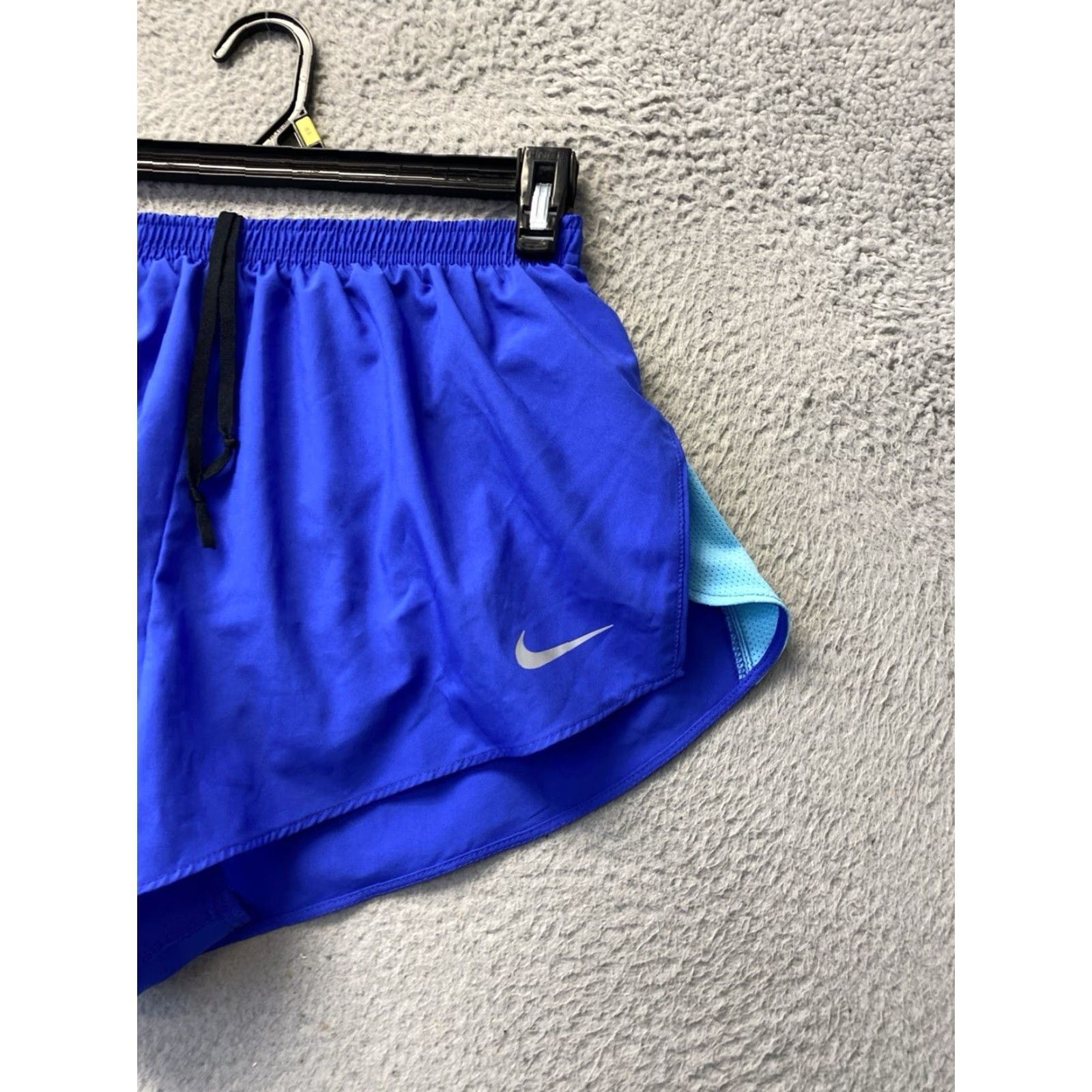 Nike Nike Dri-Fit Running Shorts Women L Blue Lined Elastic Drawstring 126-42 Size 36" / US 14 / IT 50 - 3 Thumbnail