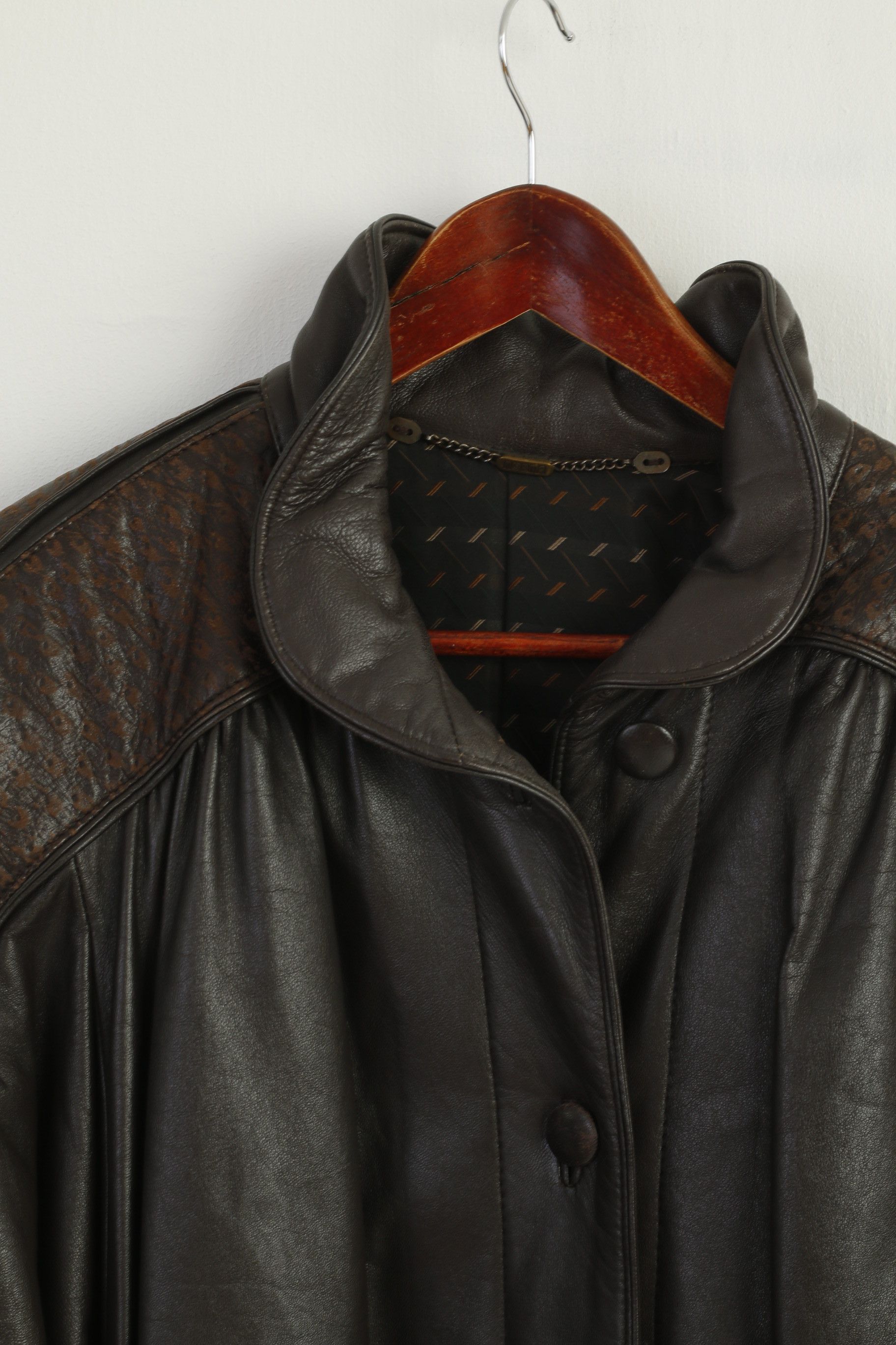 Vintage Norma Modell Women 38 M Jacket Brown Leather 2802 Size M / US 6-8 / IT 42-44 - 2 Thumbnail