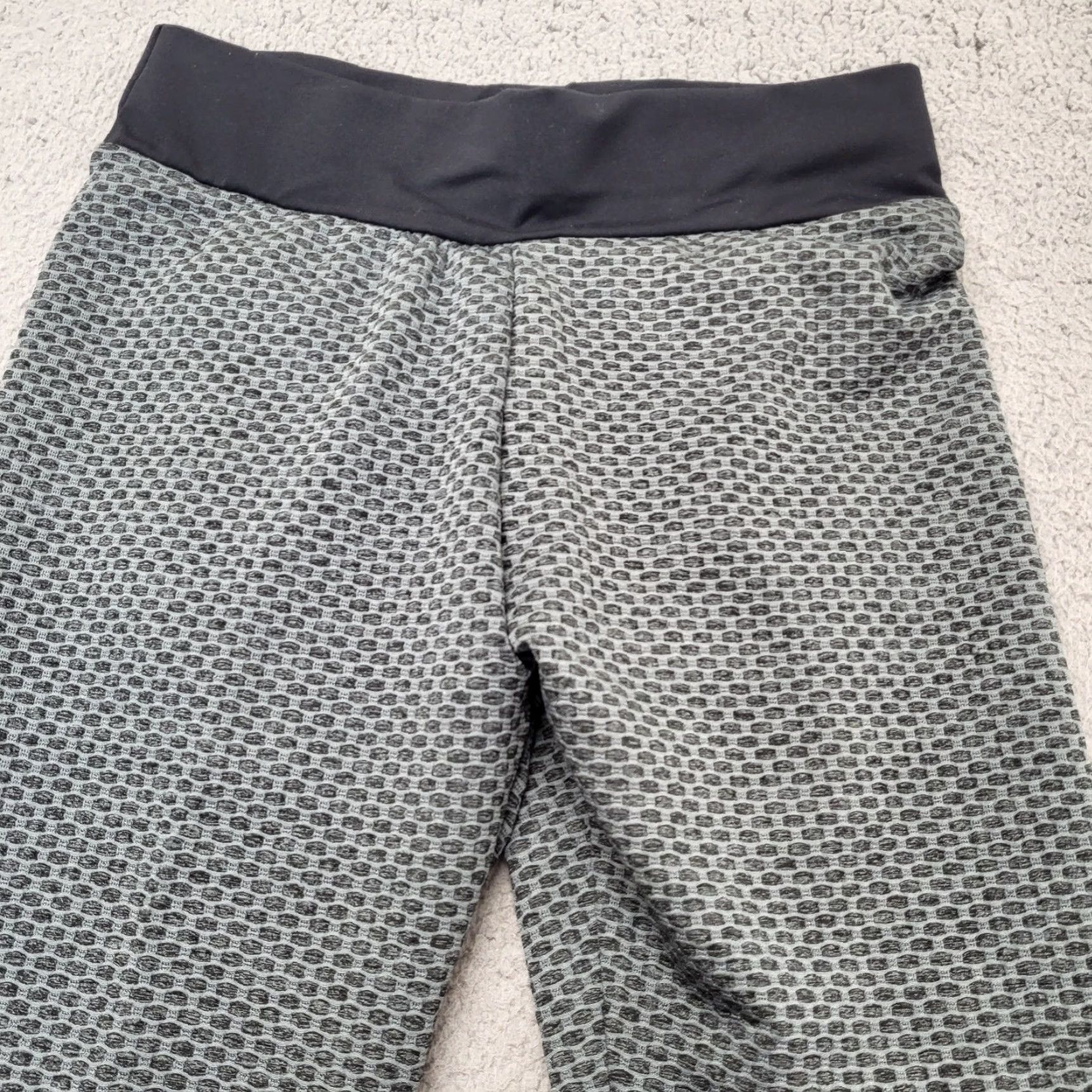 Vintage Blivener Leggings Womens XL Butt Lifting Textured Gray Scrunch Stretch Cropped Size 32" / US 10 / IT 46 - 5 Thumbnail
