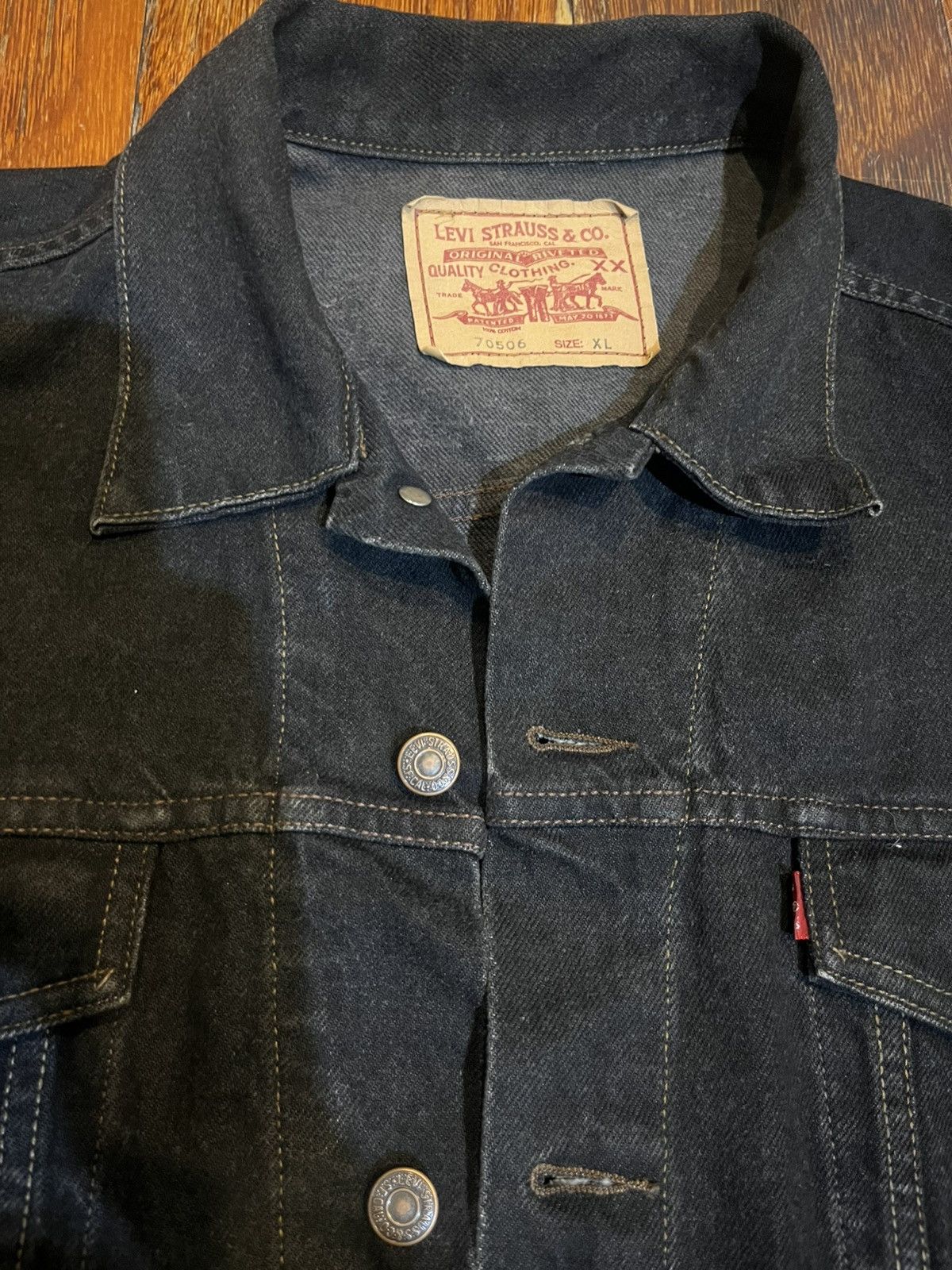 Levi's Vintage Levi’s 80’s 7506 Black Jacket Size US XL / EU 56 / 4 - 2 Thumbnail