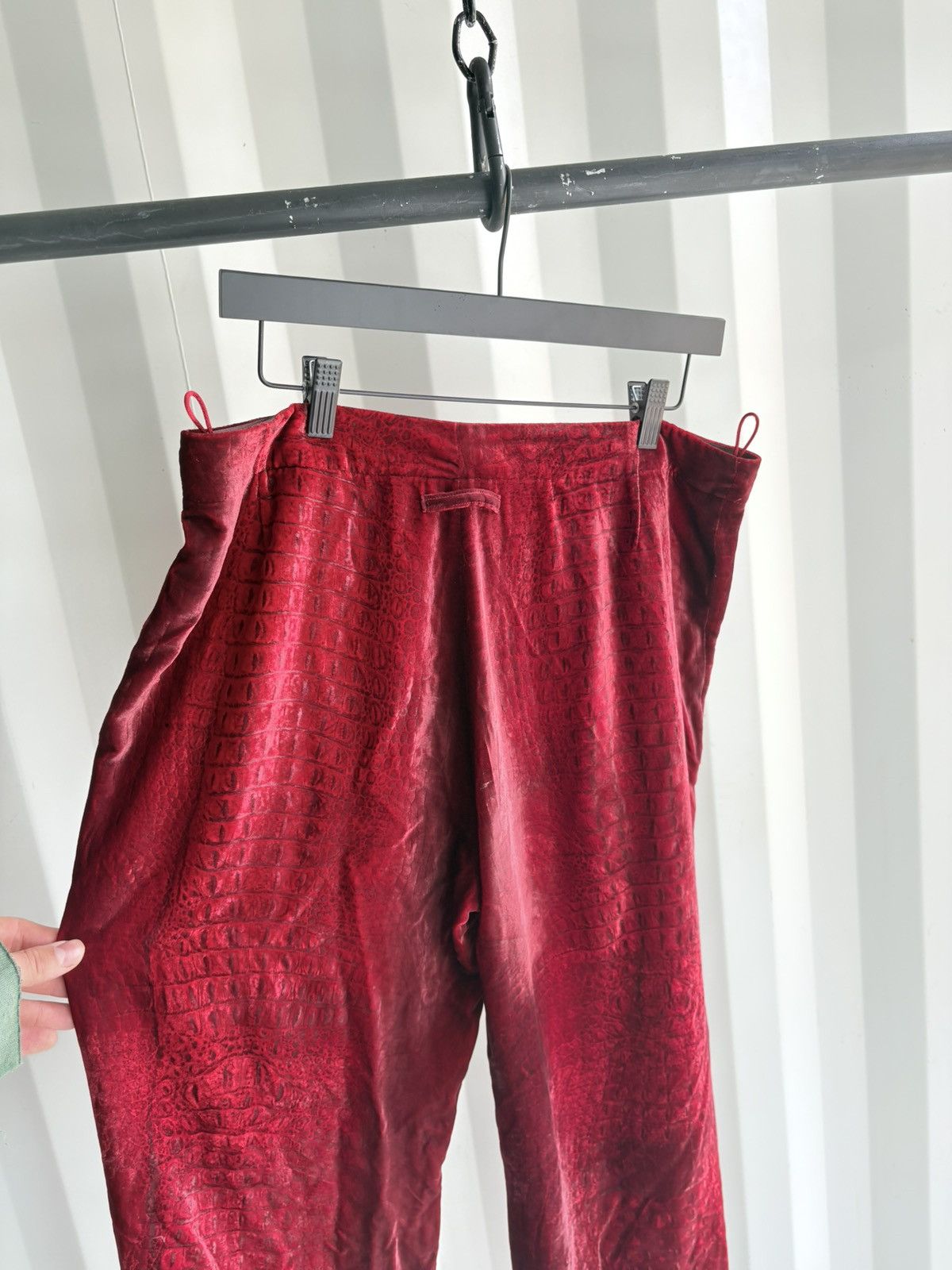 Jean Paul Gaultier Crocodile Print Velour Trousers Size US 34 / EU 50 - 5 Thumbnail