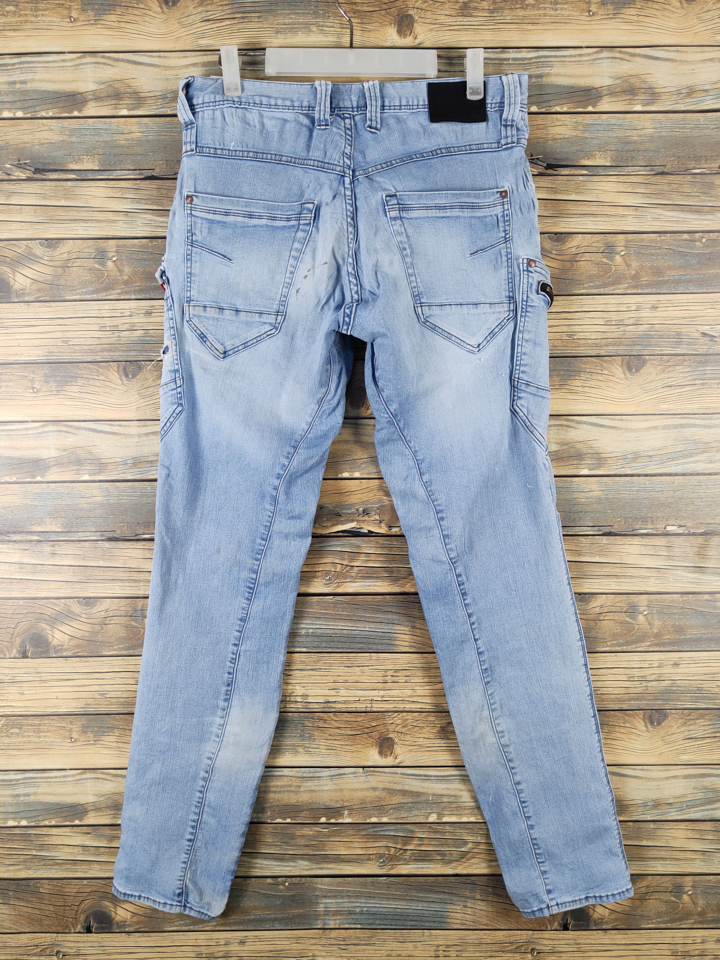 Japanese Brand × Vintage Burtle Blue Distressed Ripped Soft denim Jeans #W2073 Size US 32 / EU 48 - 7 Thumbnail