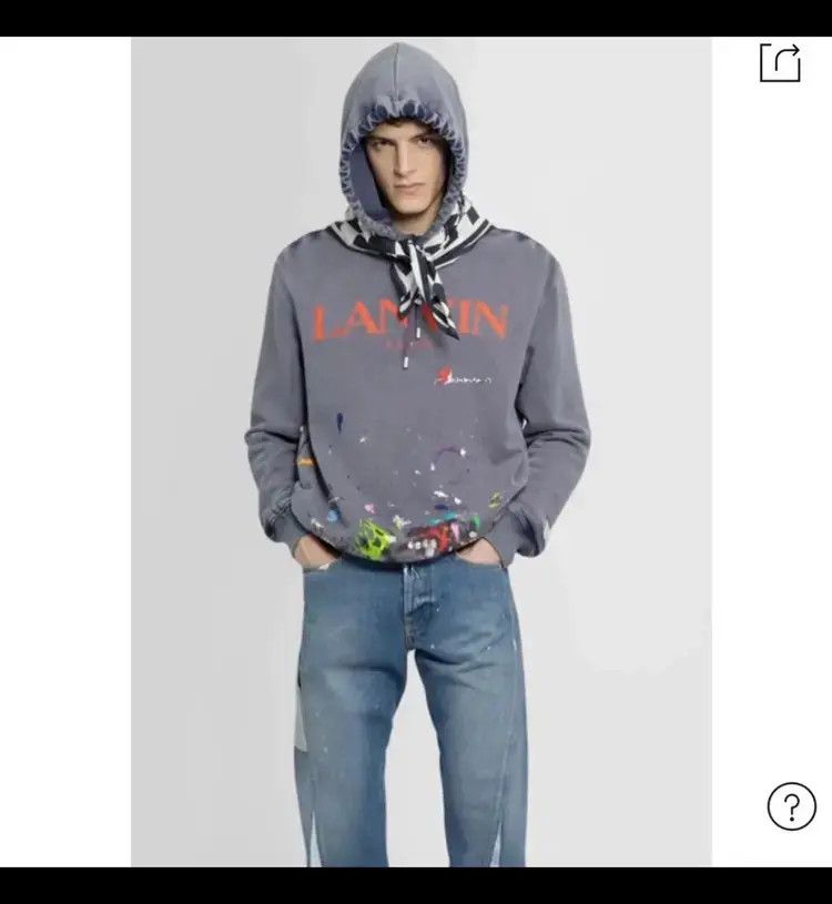 Gallery Dept. × Lanvin Lanvin x Gallery Dept Distressed Splash Hoodie Size US S / EU 44-46 / 1 - 7 Thumbnail