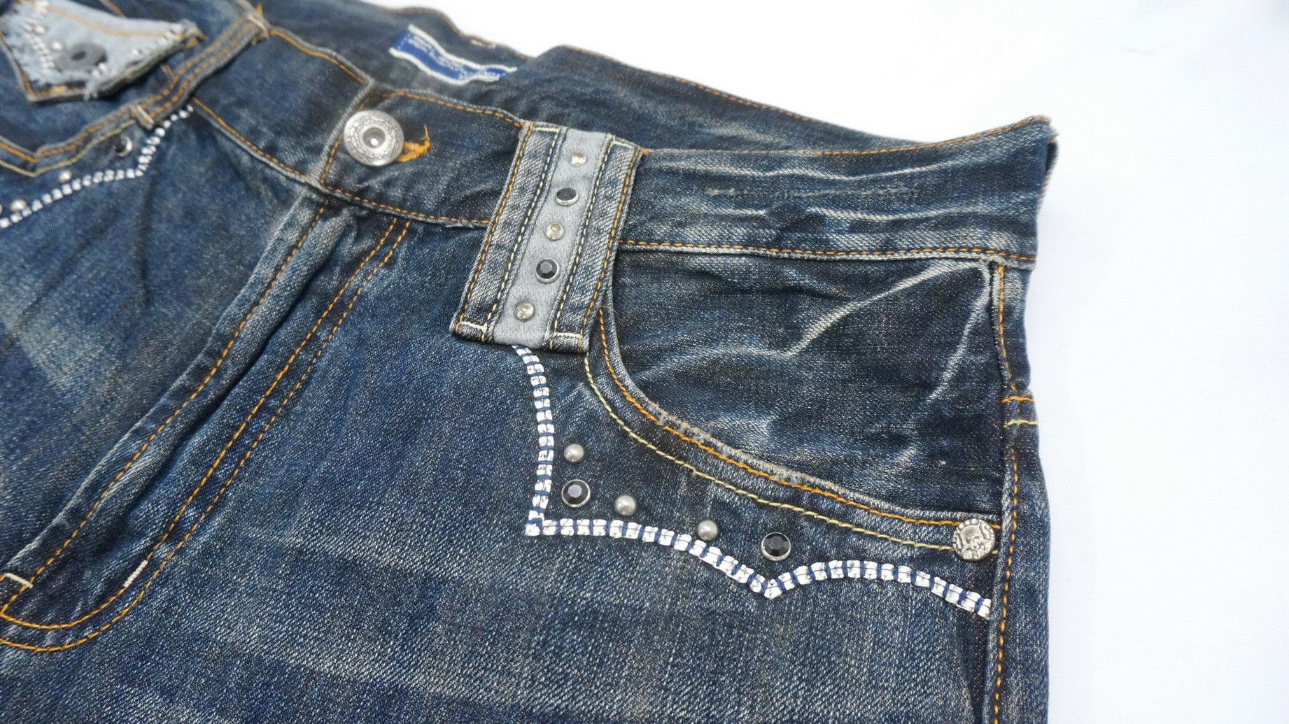Japanese Brand Vintage Japan Villand Clawmark Whisker Jeans Size US 34 / EU 50 - 6 Thumbnail