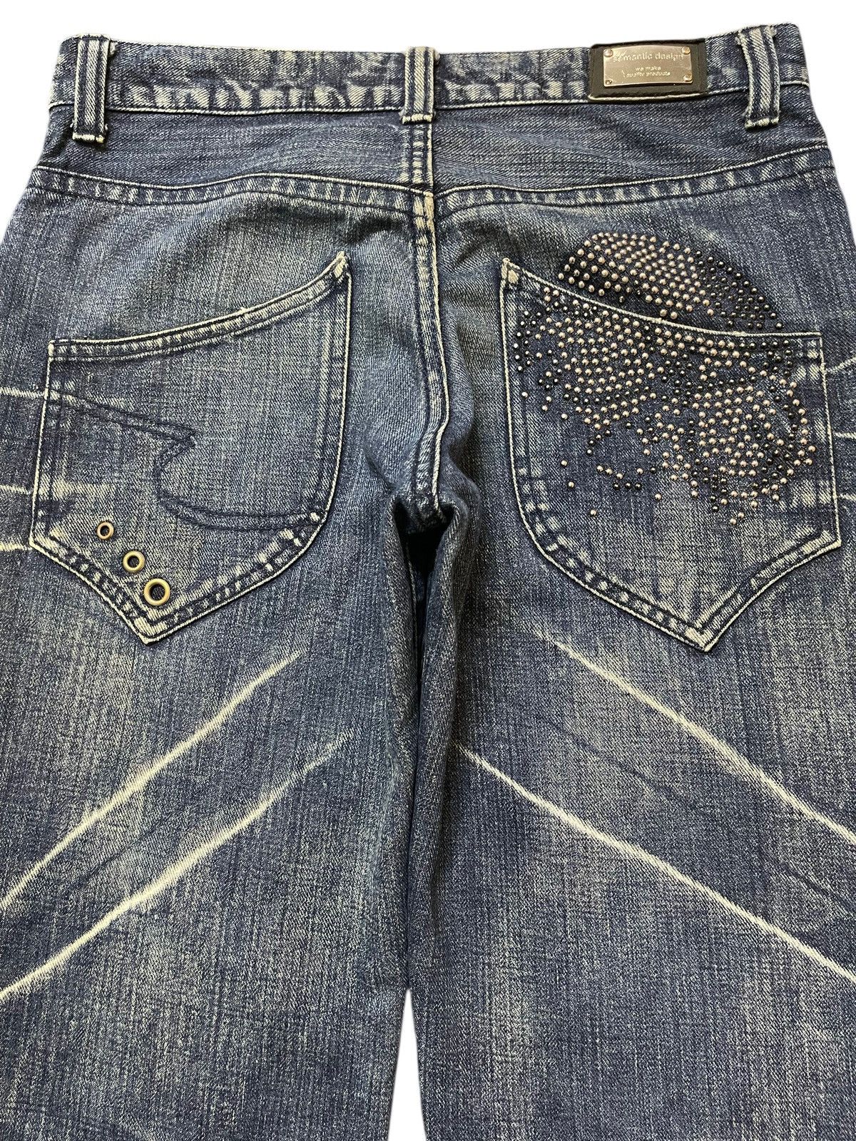 semanticdesign Japan Semantic Design Claw Mark Wash Distress Skull Studded Size US 31 - 5 Thumbnail