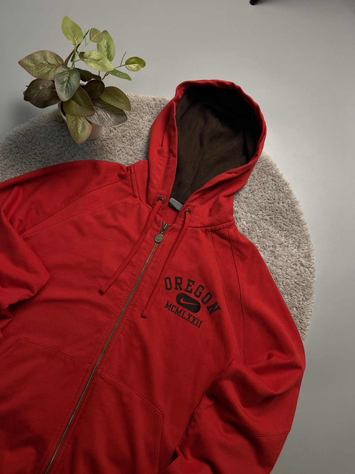 Nike × Vintage Vintage 90s Nike Oregon Y2K Zip-Up Hoodie Size US L / EU 52-54 / 3 - 1 Thumbnail