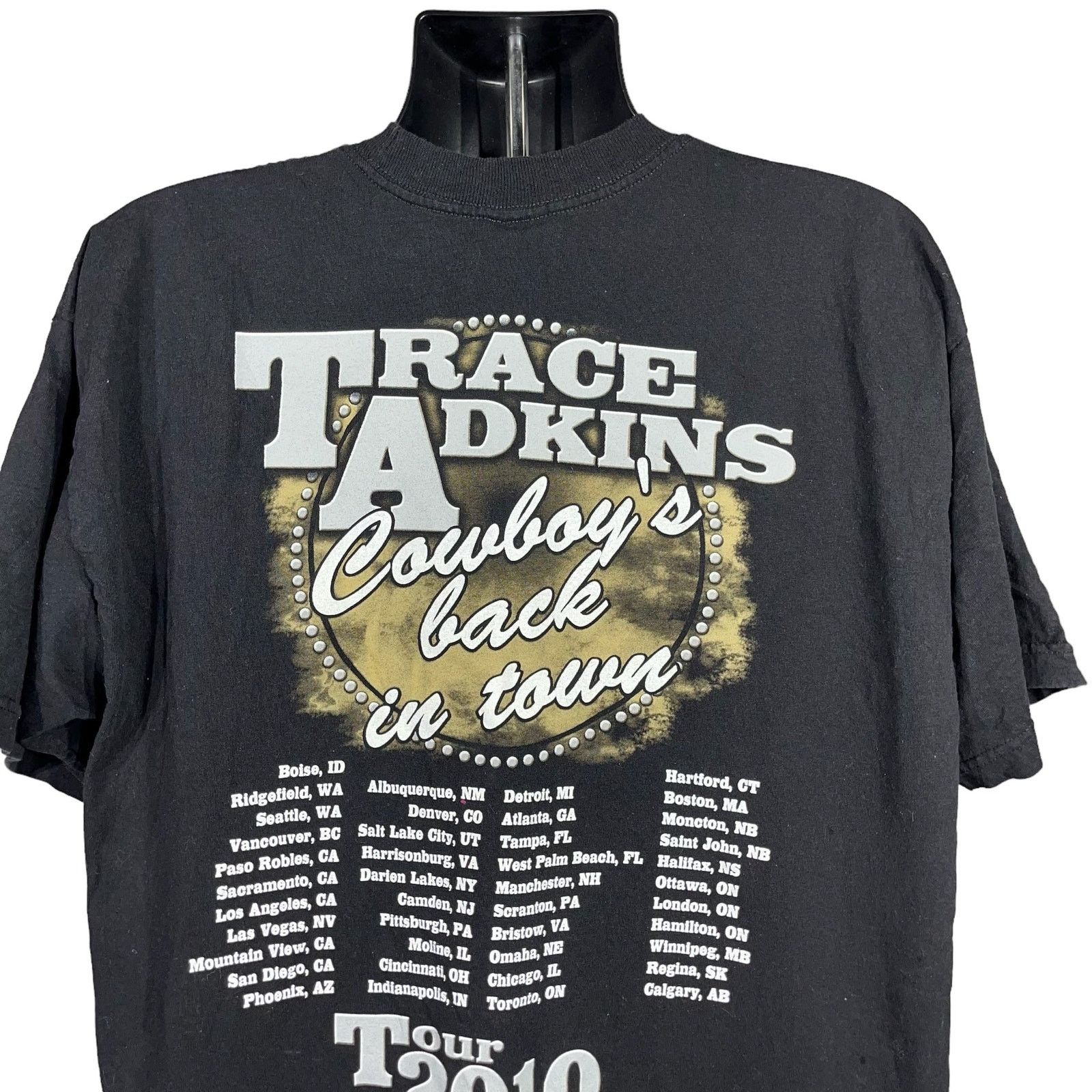 Vintage Trace Adkins "Cowboys Back In Town" Music Tee Size US XL / EU 56 / 4 - 4 Thumbnail