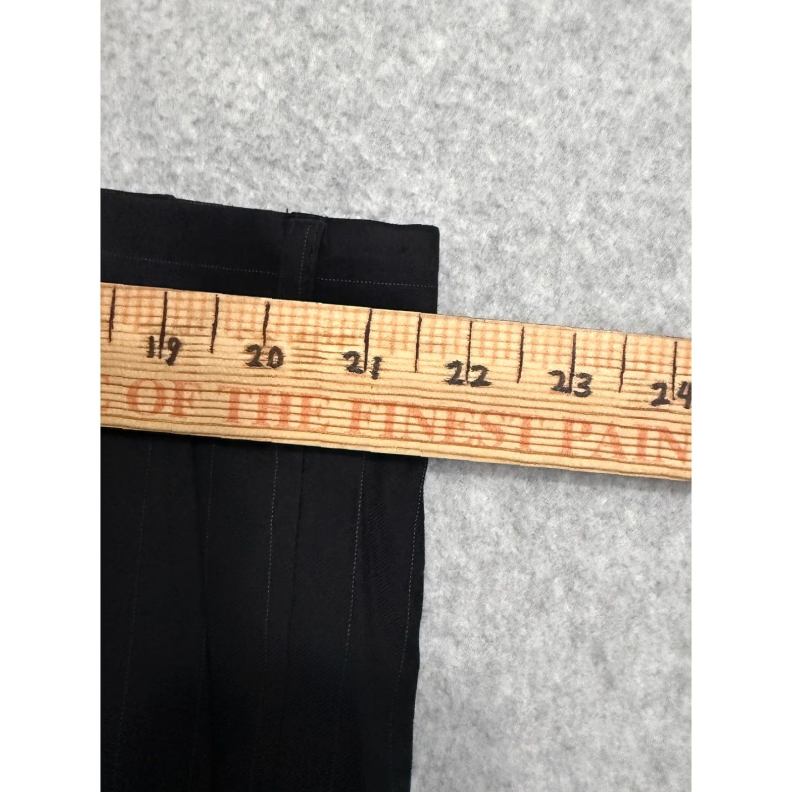 George Linea Uomo George Suit Mens 48L 42x32 Brown Navy Wool Pinstripe Jacket Pants Size 48R - 4 Thumbnail