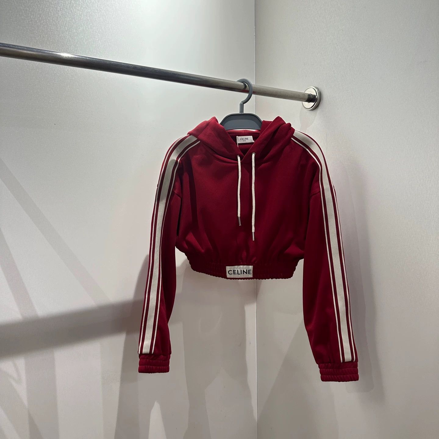 Celine Celine may410 Logo Knit Hoodie XS Poly Size XS / US 0-2 / IT 36-38 - 1 Thumbnail